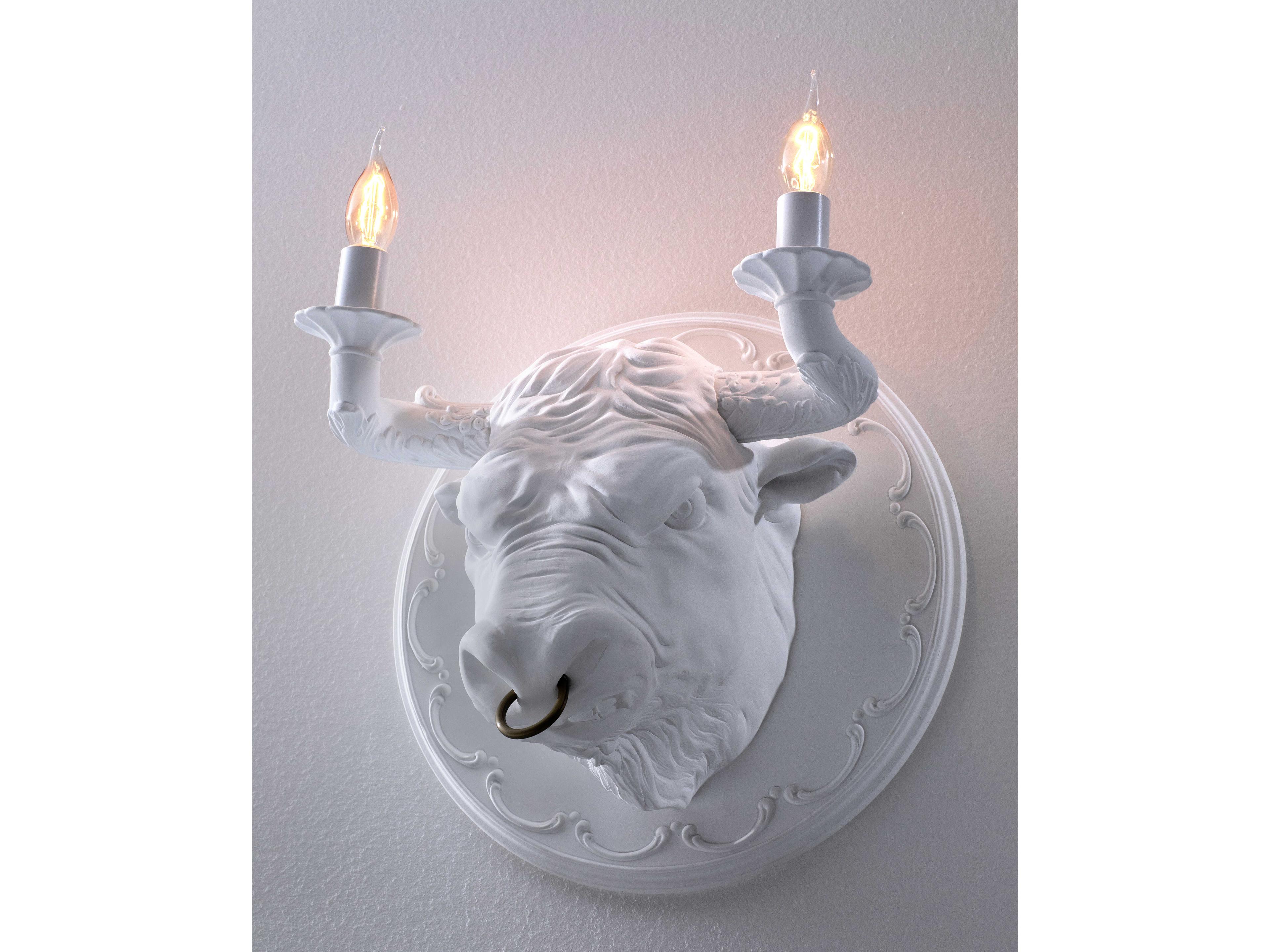 Karman Corrado 2-Light White Wall Sconce
