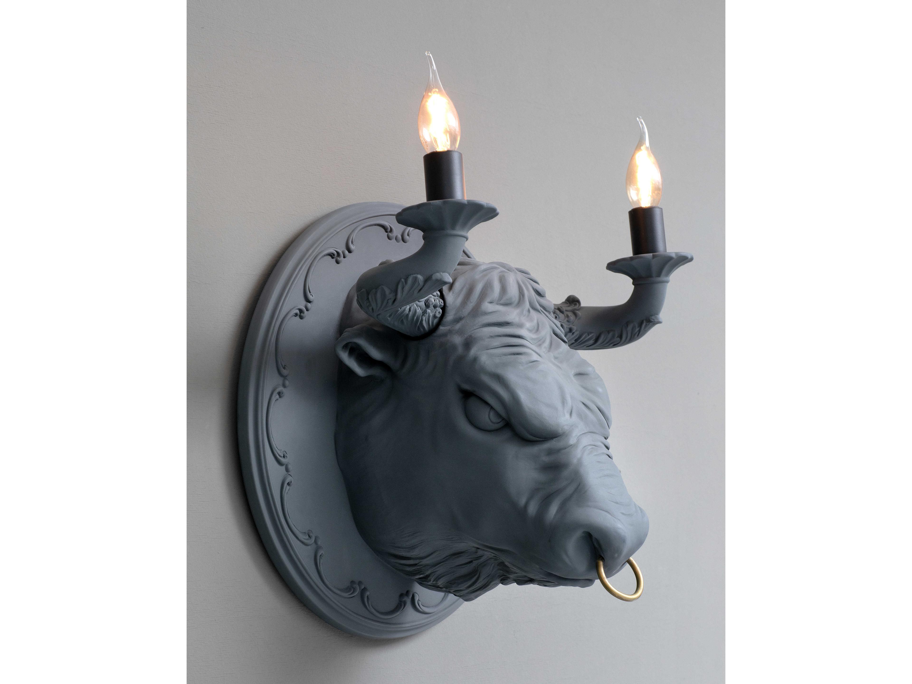 Karman Corrado 2-Light Grey Wall Sconce