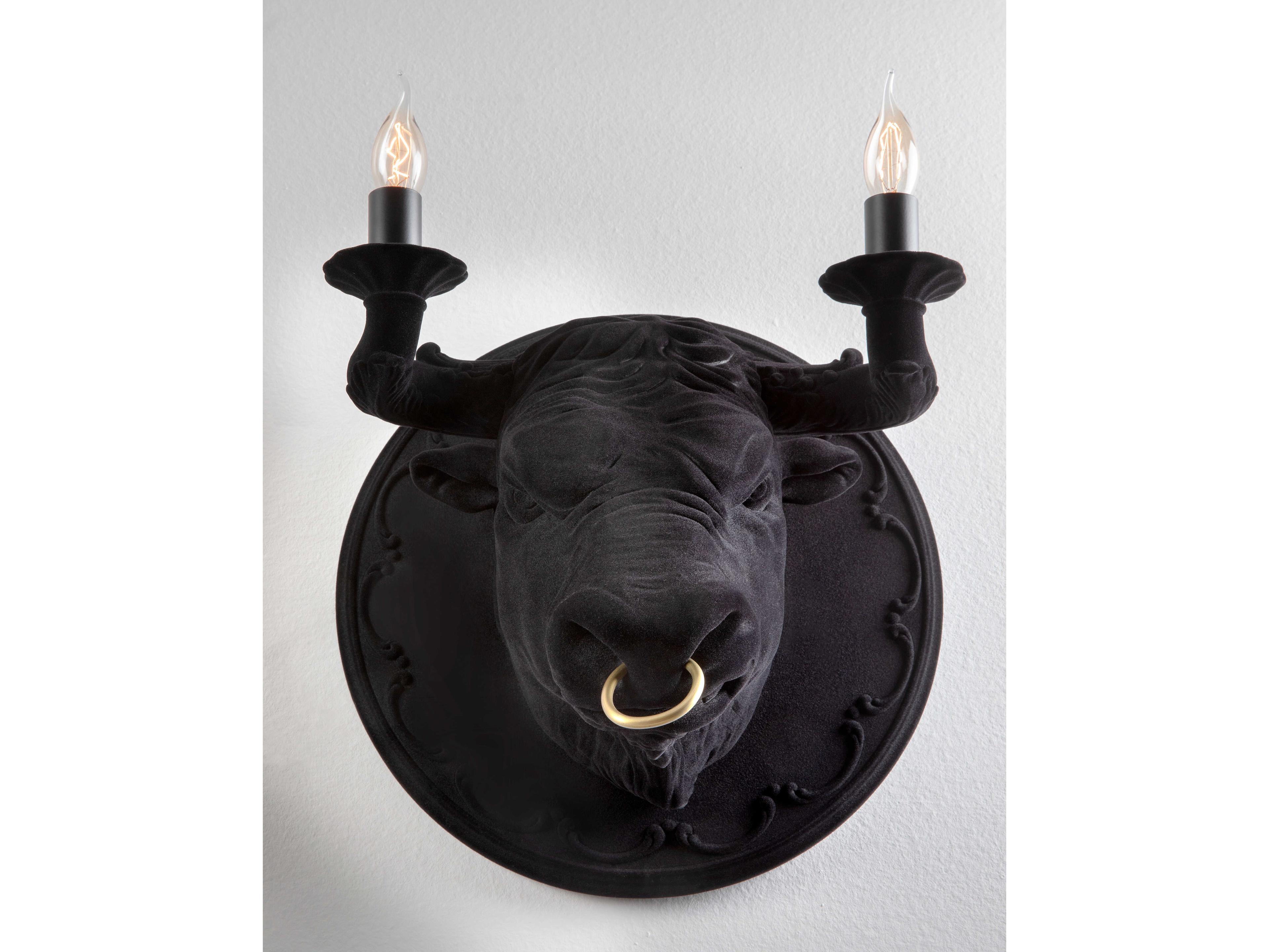 Karman Corrado 2-Light Black Wall Sconce