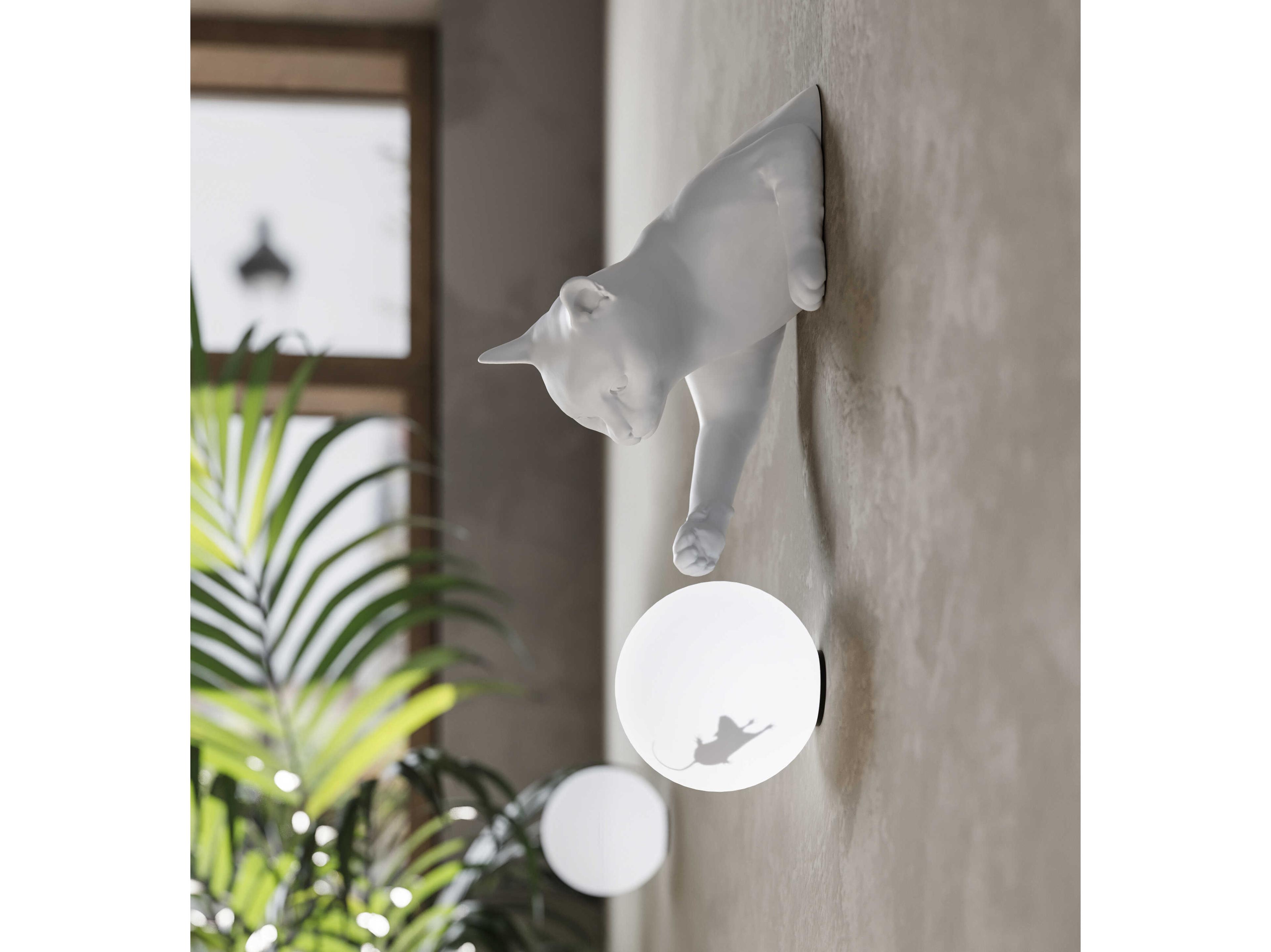 Karman Maoo 1-Light White Wall Sconce