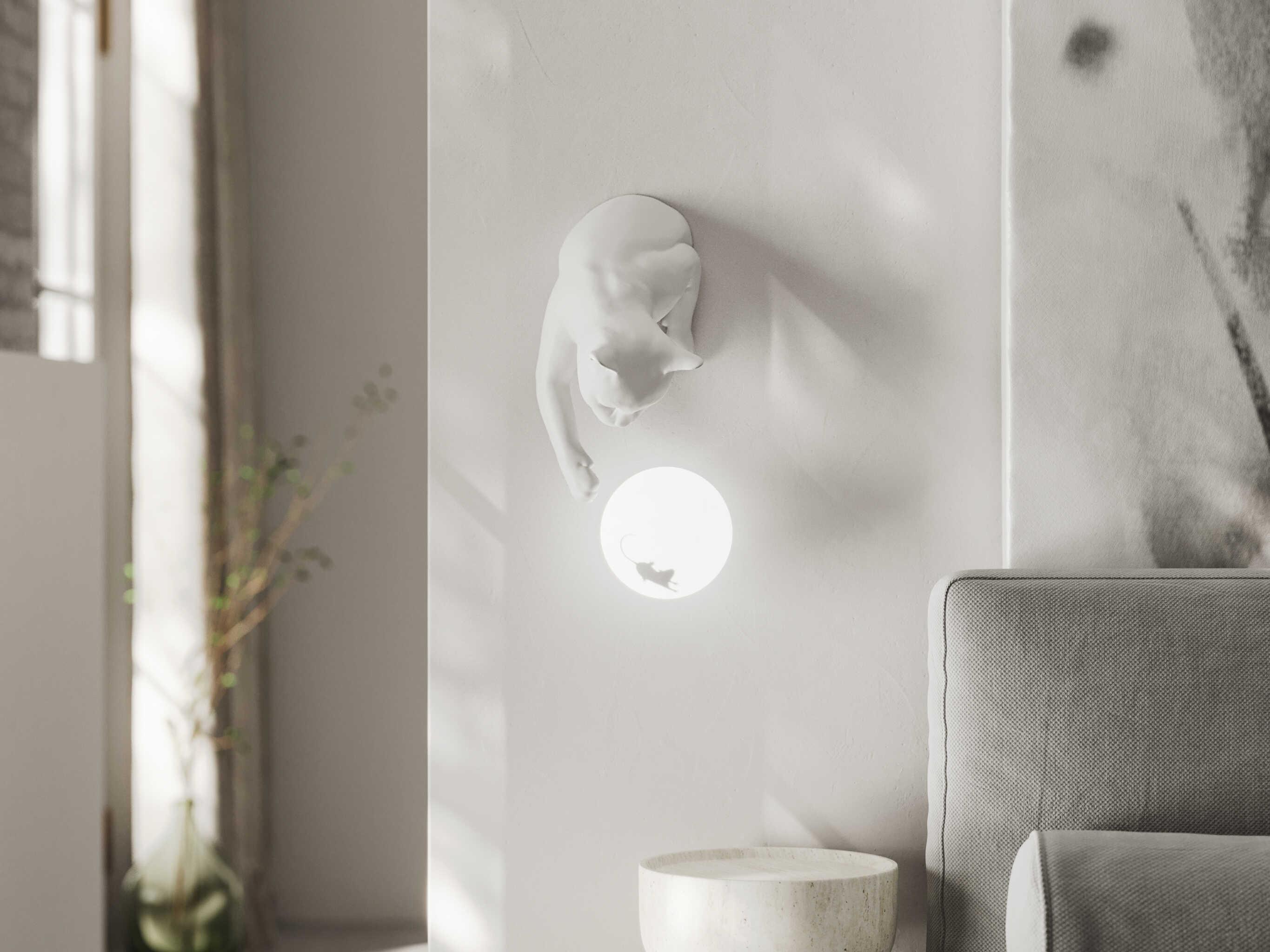 Karman Maoo 1-Light White Wall Sconce