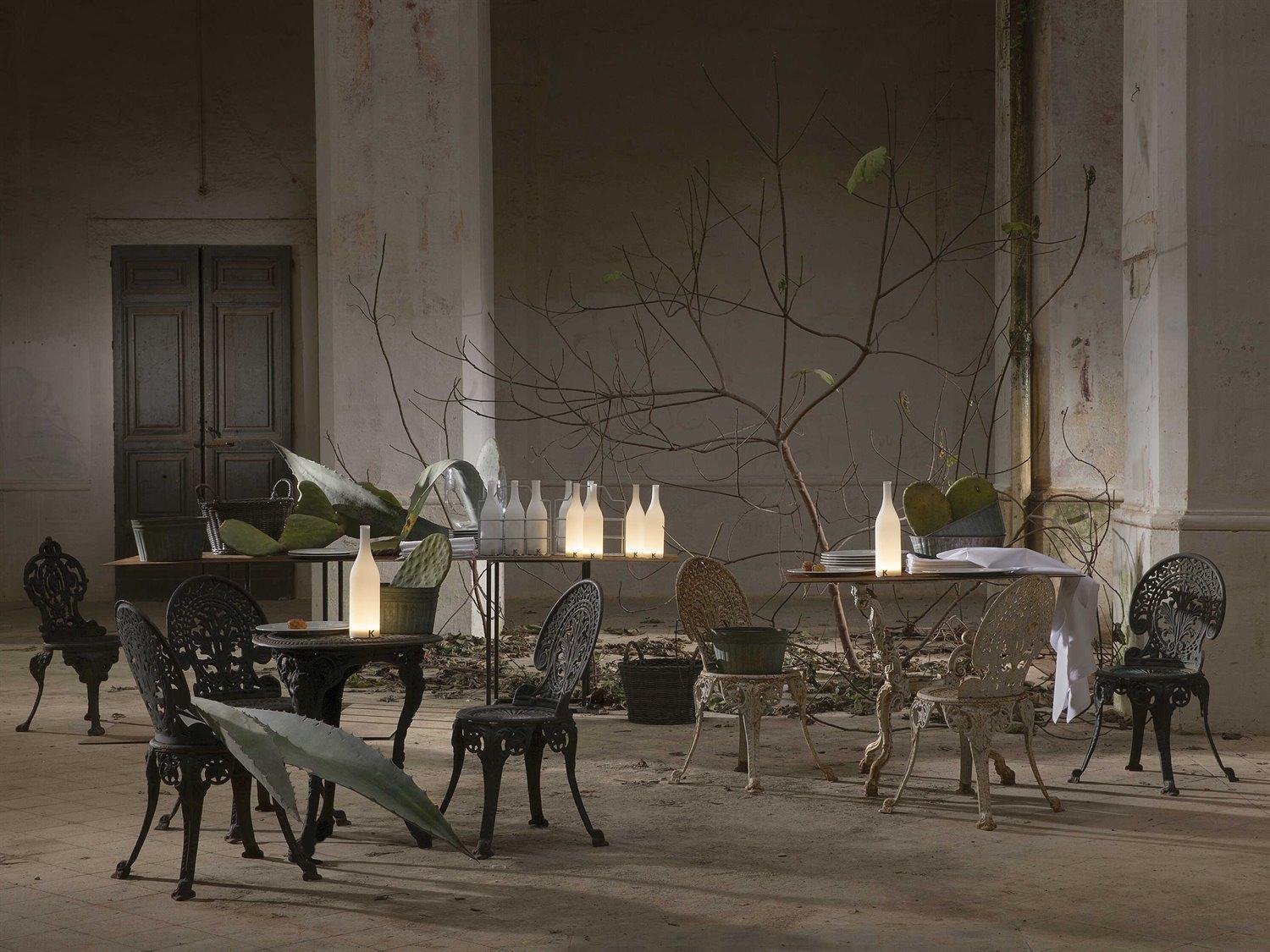 Karman Bacco Frosted White Table Lamp