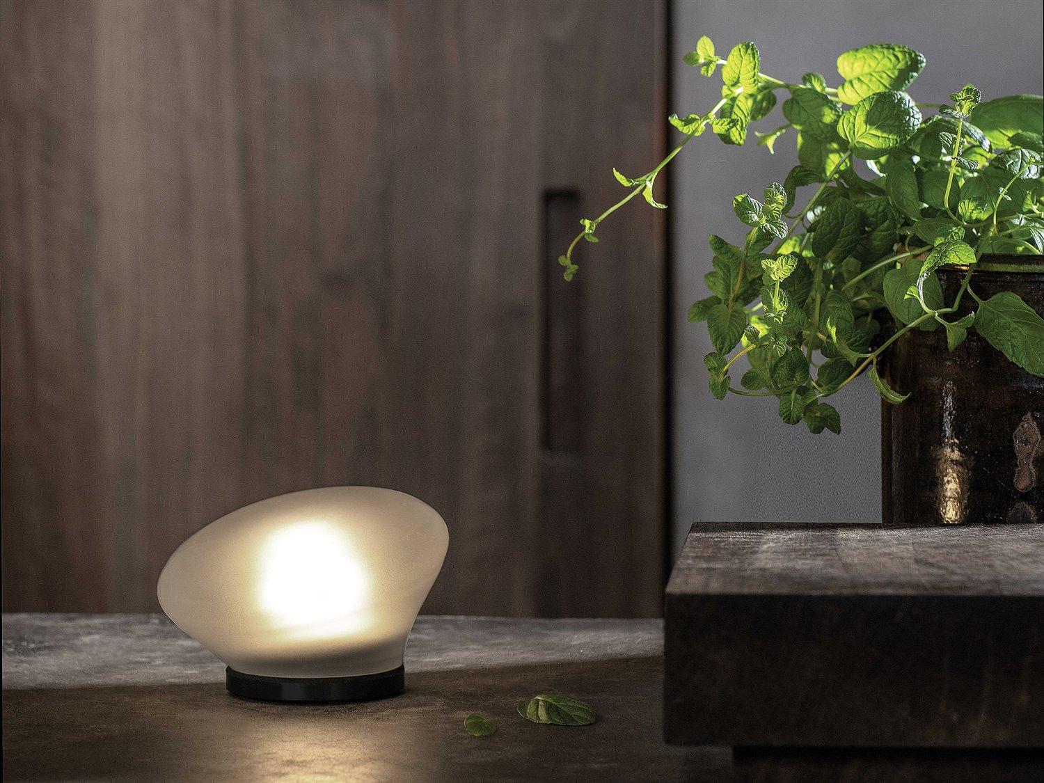 Karman Agua Frosted White Table Lamp