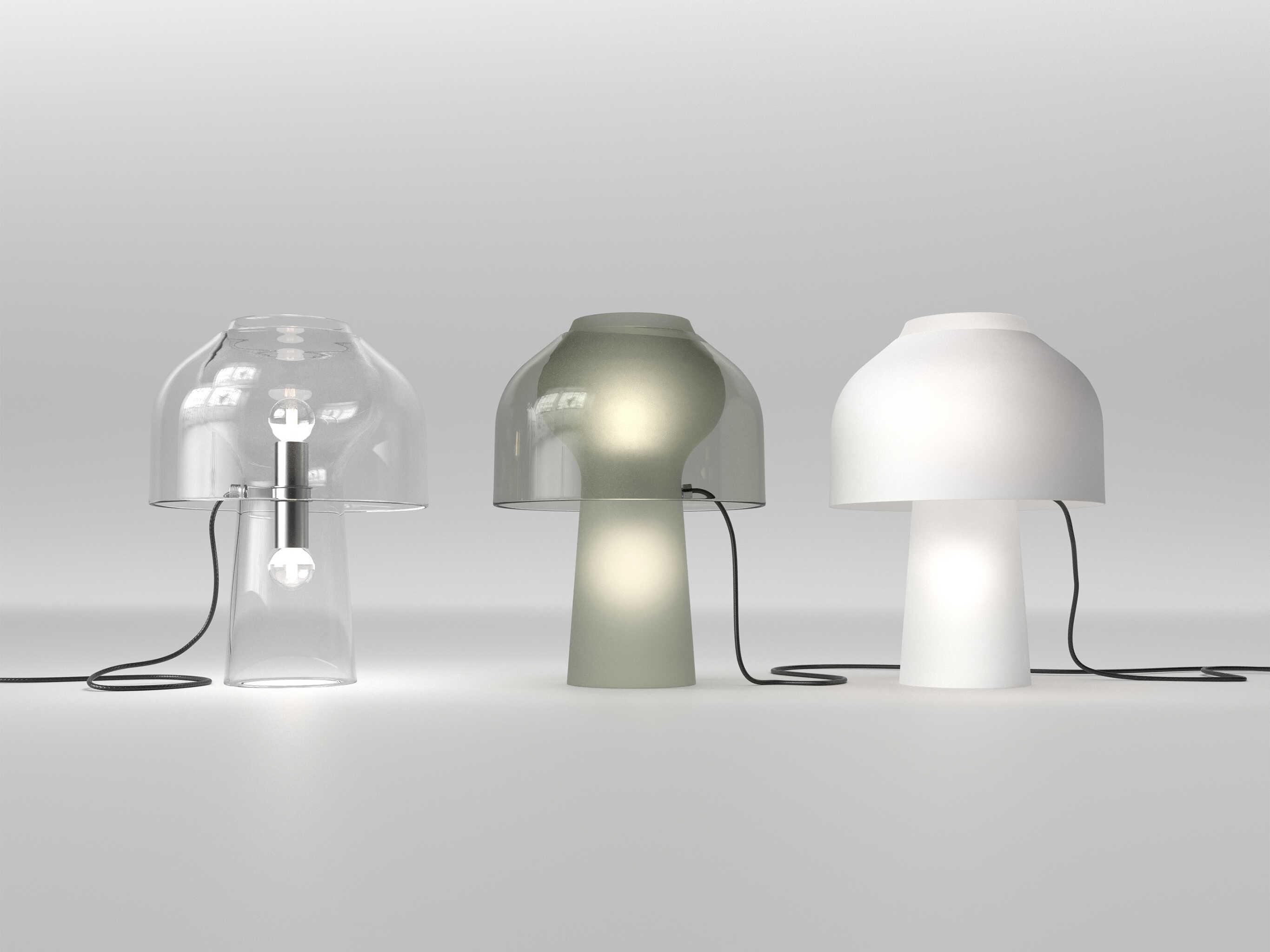 Karman Lilly Smoked Clear Table Lamp