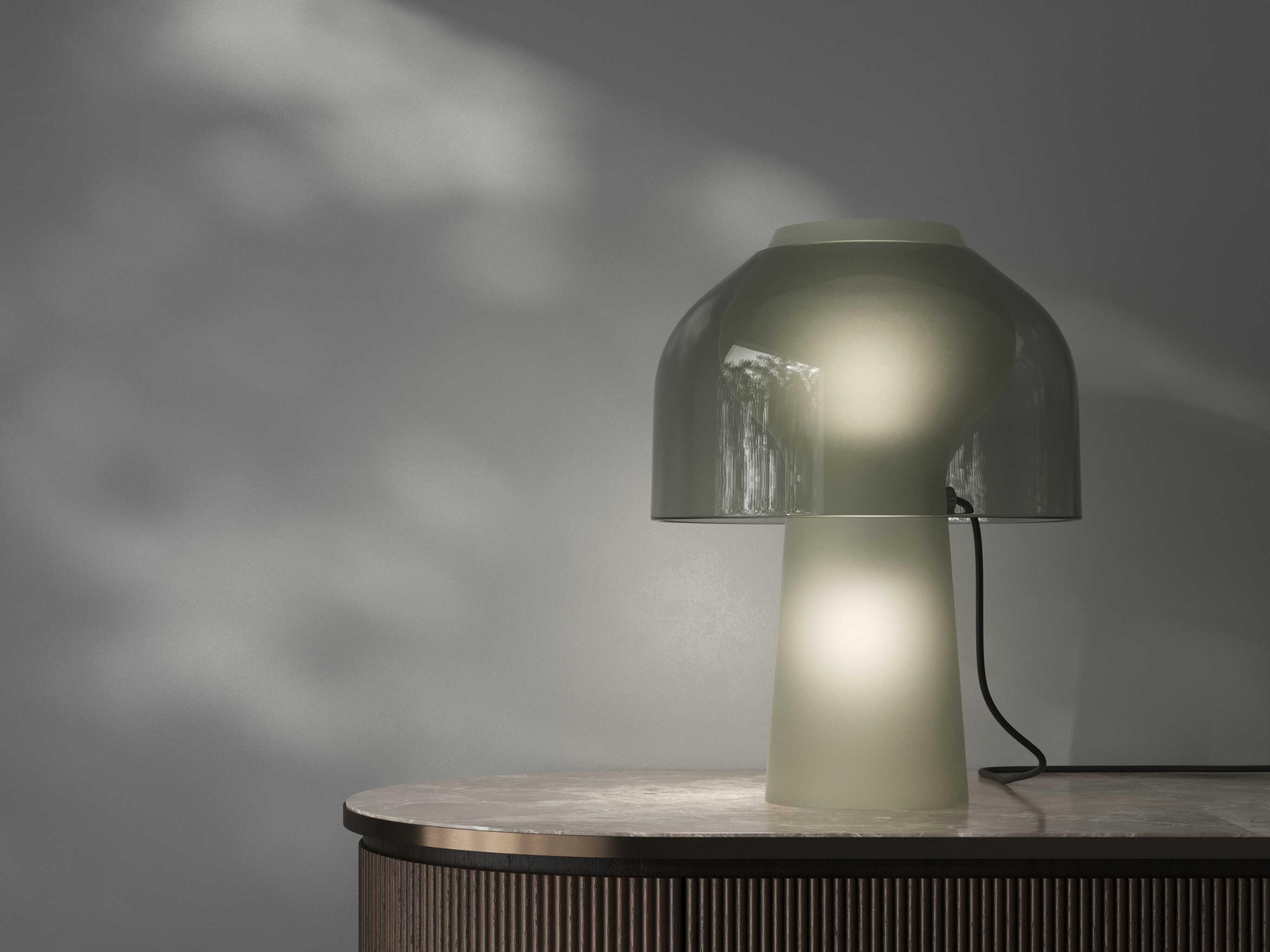 Karman Lilly Smoked Clear Table Lamp