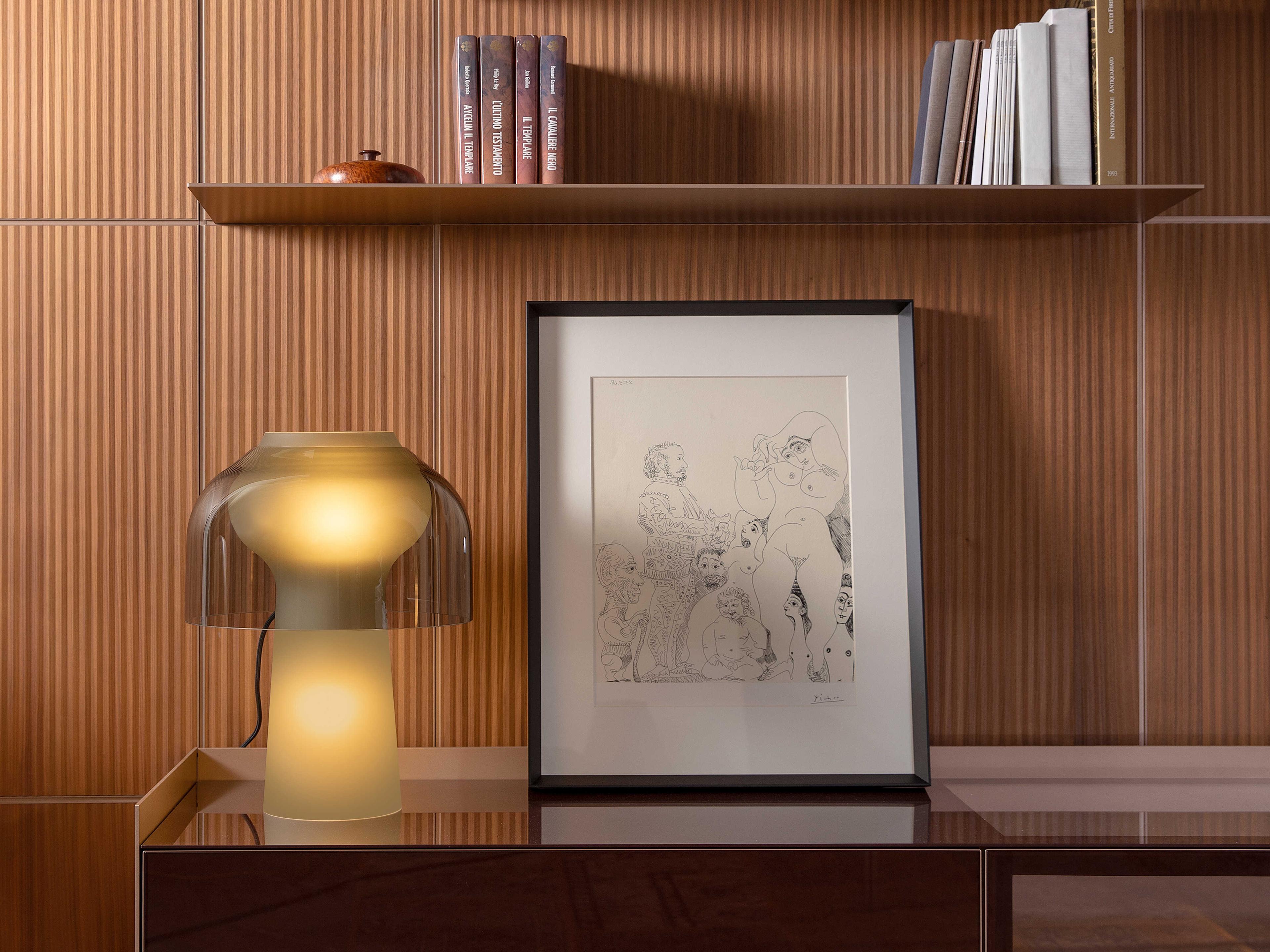 Karman Lilly Smoked Clear Table Lamp