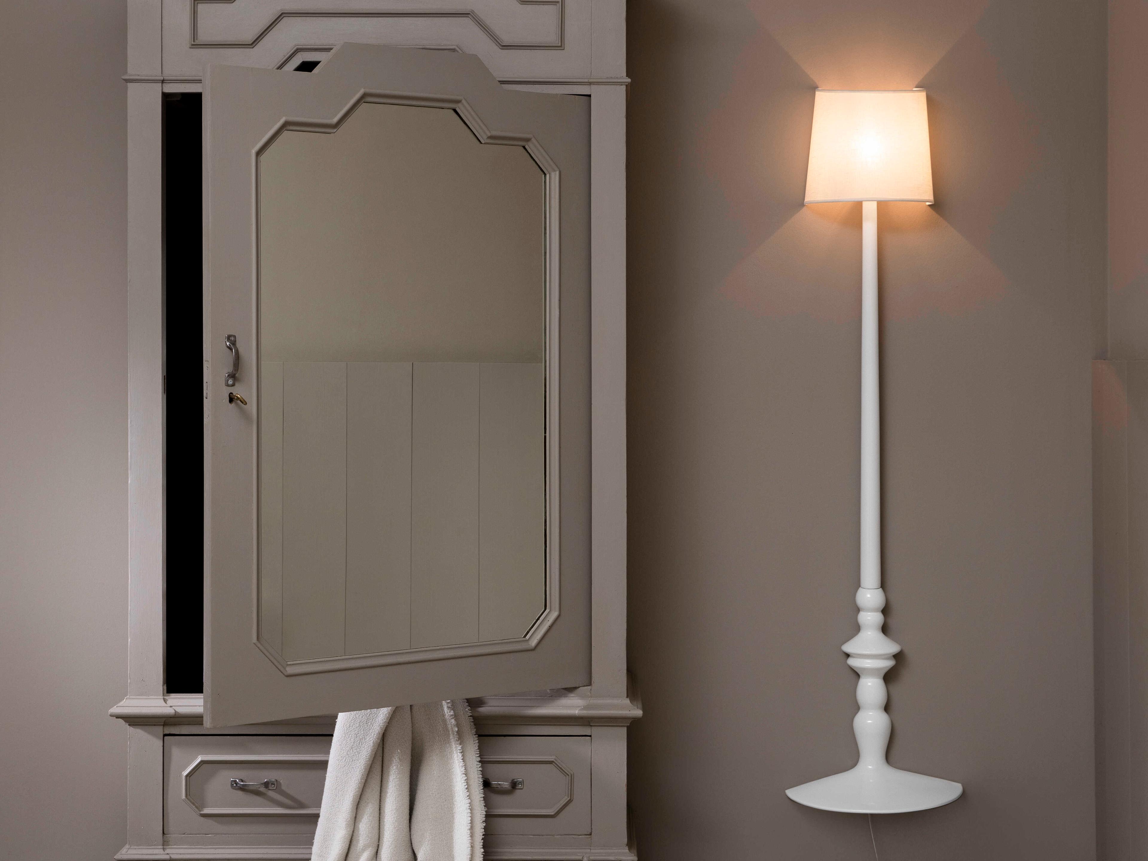 Karman Ali E Baba Glossy White Floor Wall Sconce