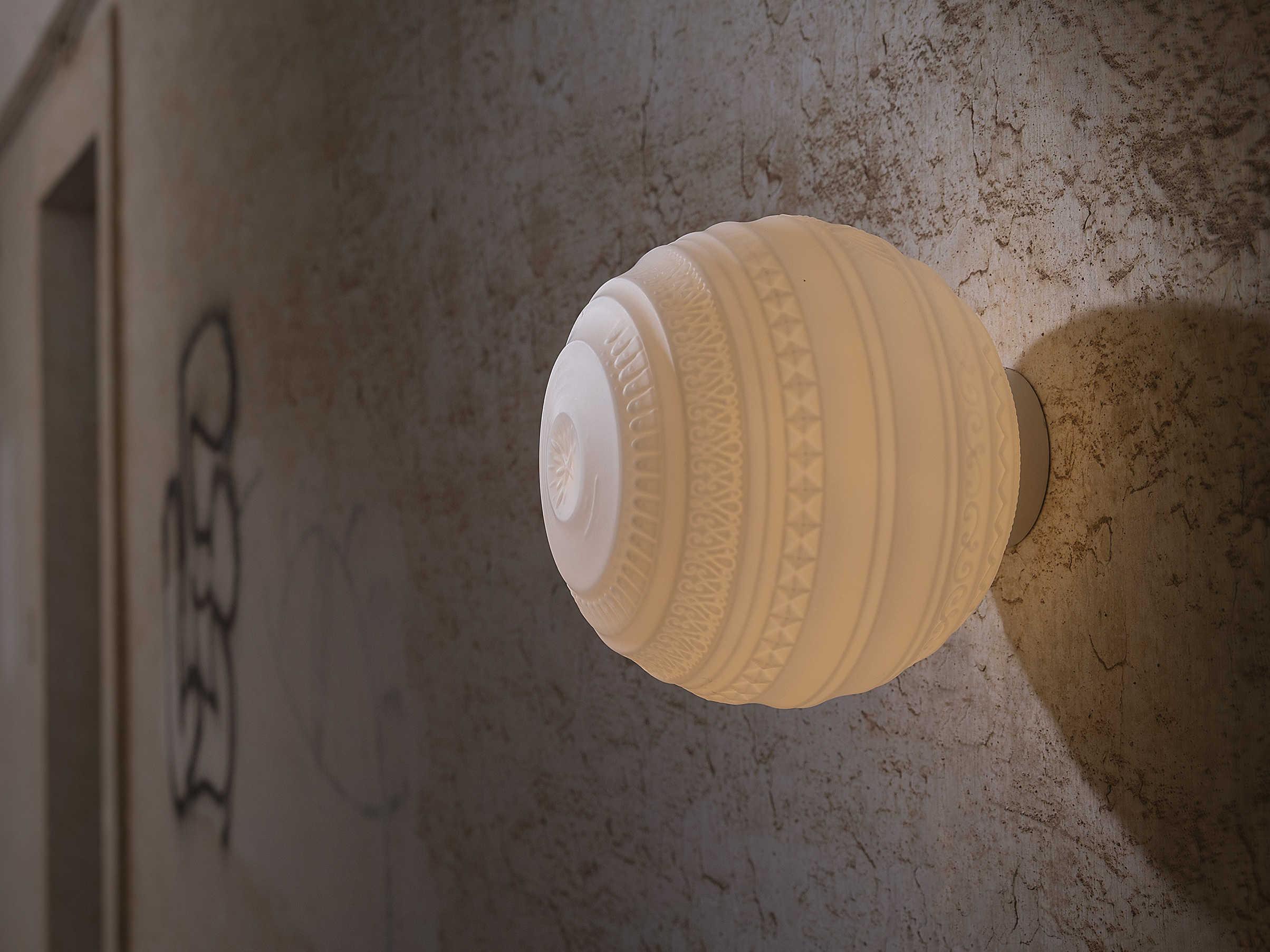 Karman Braille 1-Light White Glass LED Wall Sconce