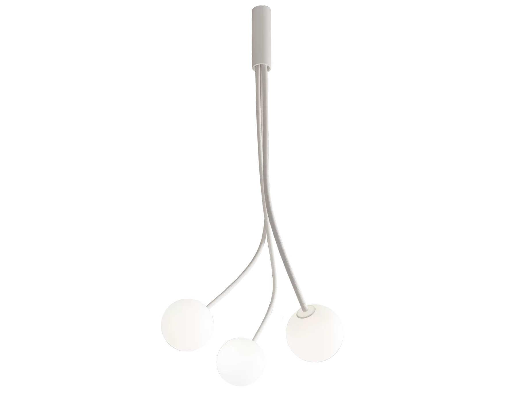 Karman Moony 3-Light Matte White Globe Mini Pendant