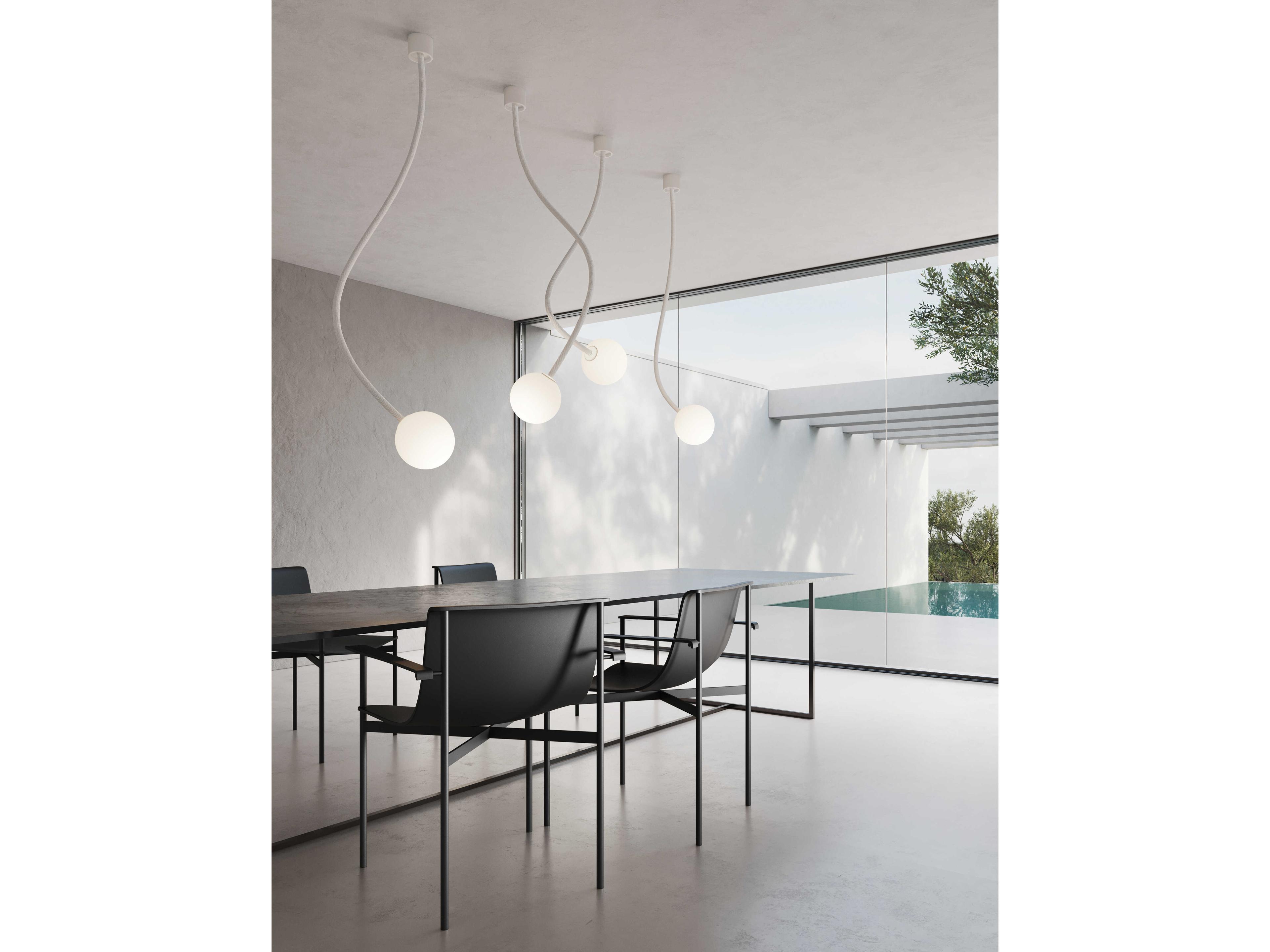 Karman Moony 1-Light Matte White Globe Mini Pendant