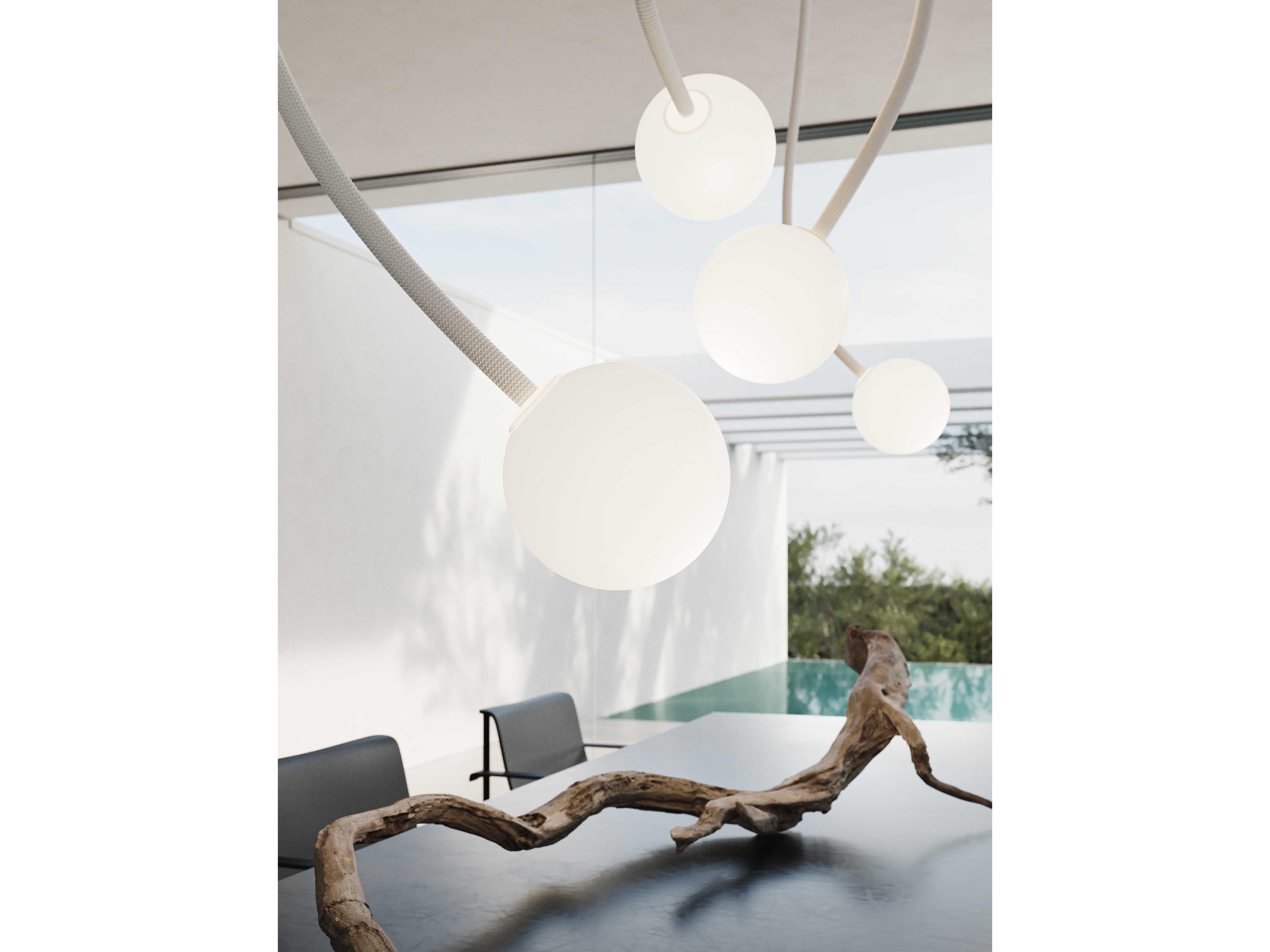 Karman Moony 1-Light Matte White Globe Mini Pendant