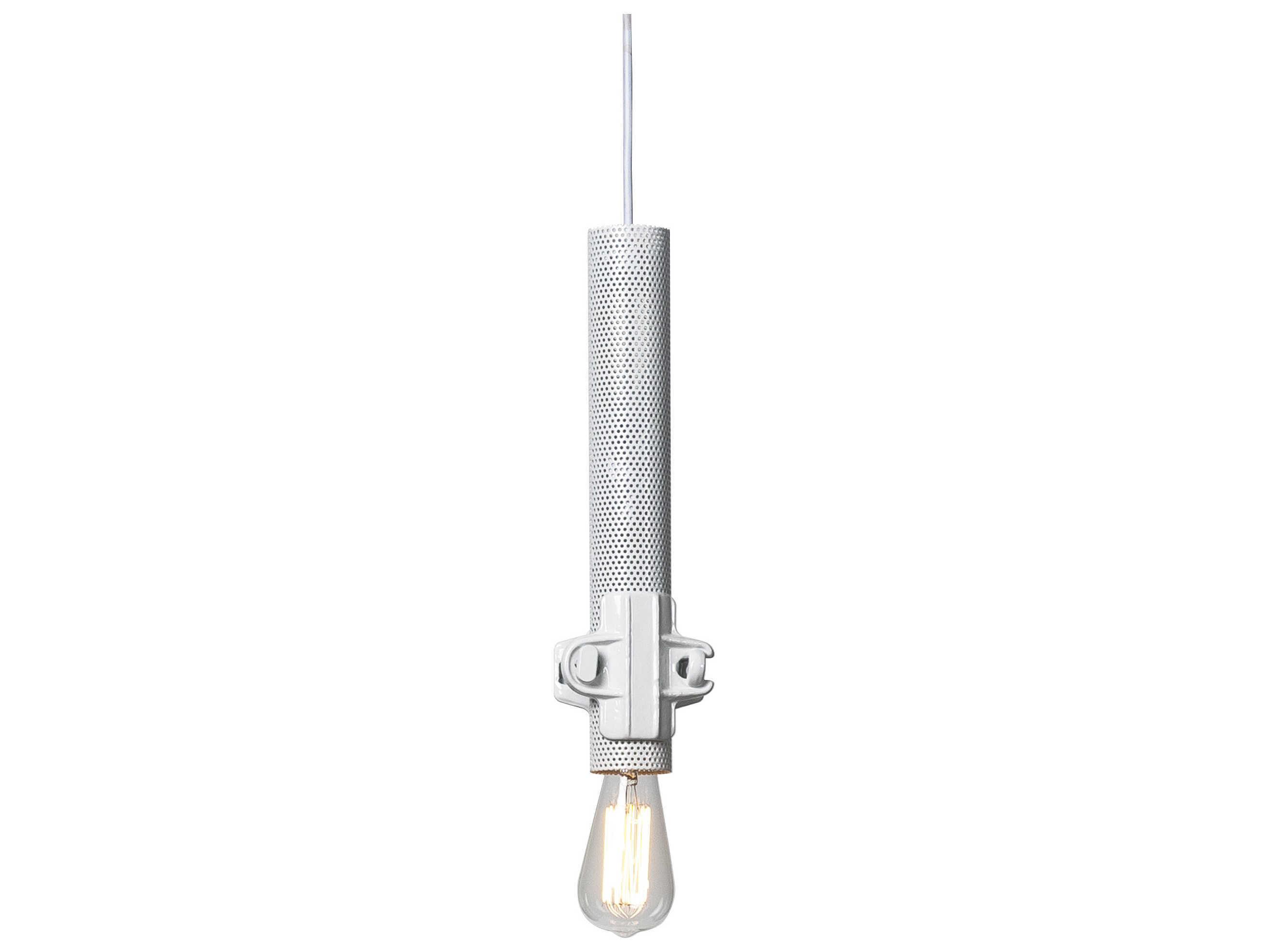 Karman Nando 1-Light White Mini Pendant