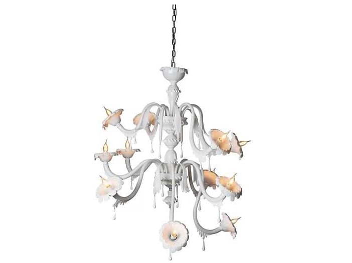 Karman Au-revoir 11-Light White Opalinen Chandelier