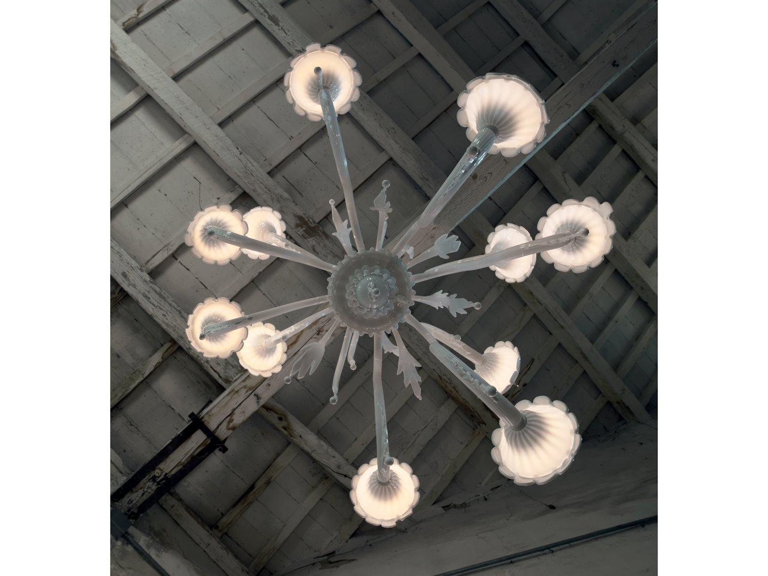 Karman Au-revoir 11-Light White Opalinen Chandelier