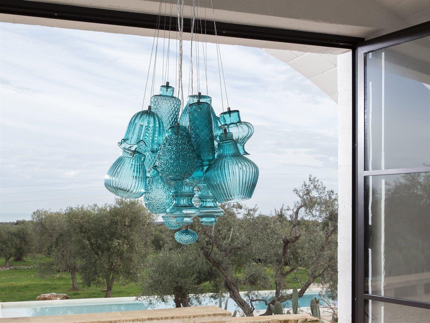 Karman Ceraunavolta 3-Light Tiffany Blue Pendant