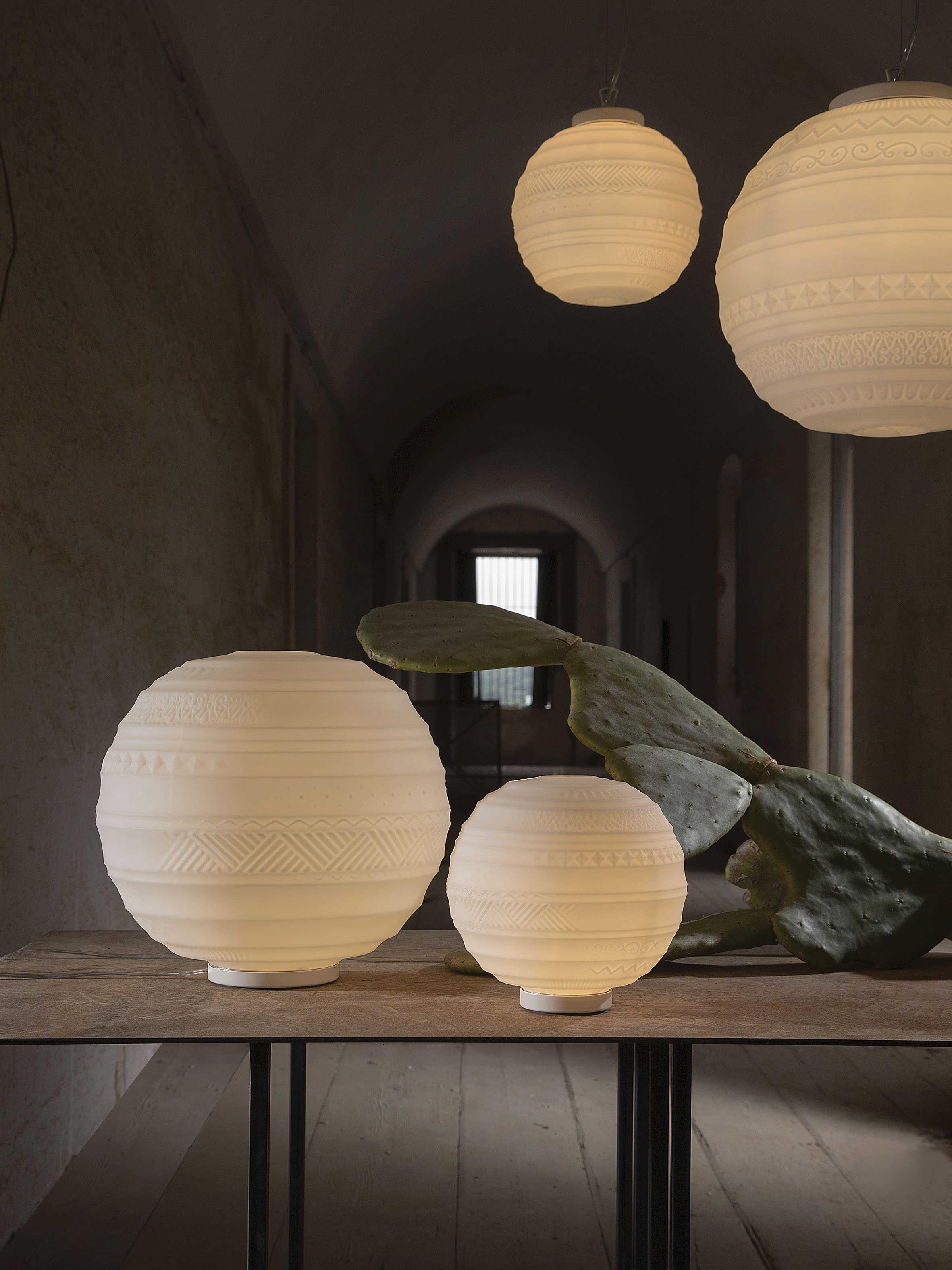 Karman Braille 1-Light White Glass LED Globe Mini Pendant