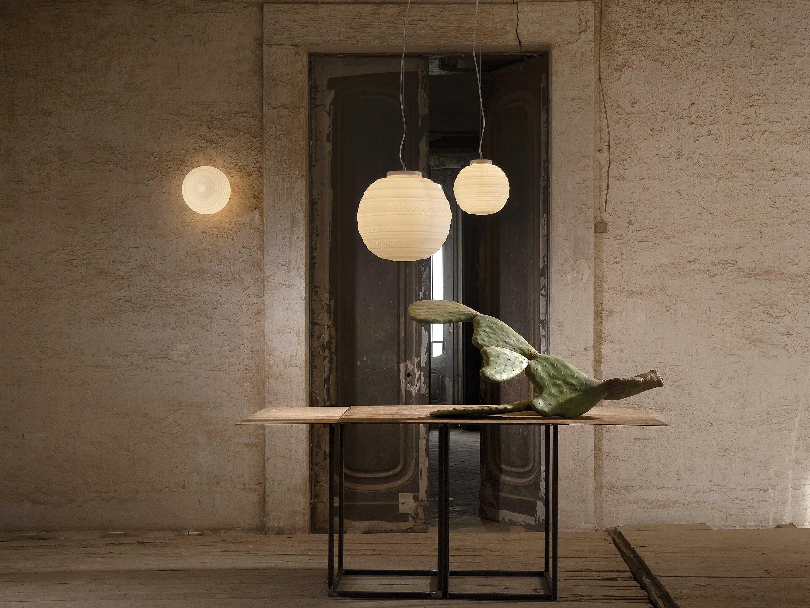 Karman Braille 1-Light White Glass LED Globe Pendant