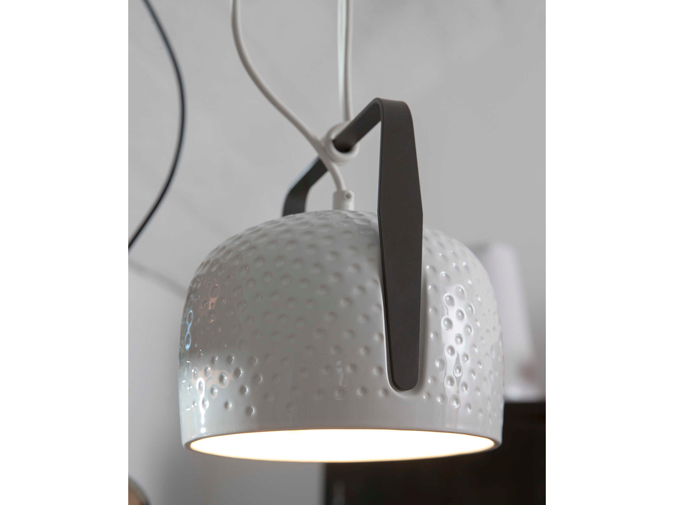 Karman Bag 1-Light Gray LED Bowl Mini Pendant