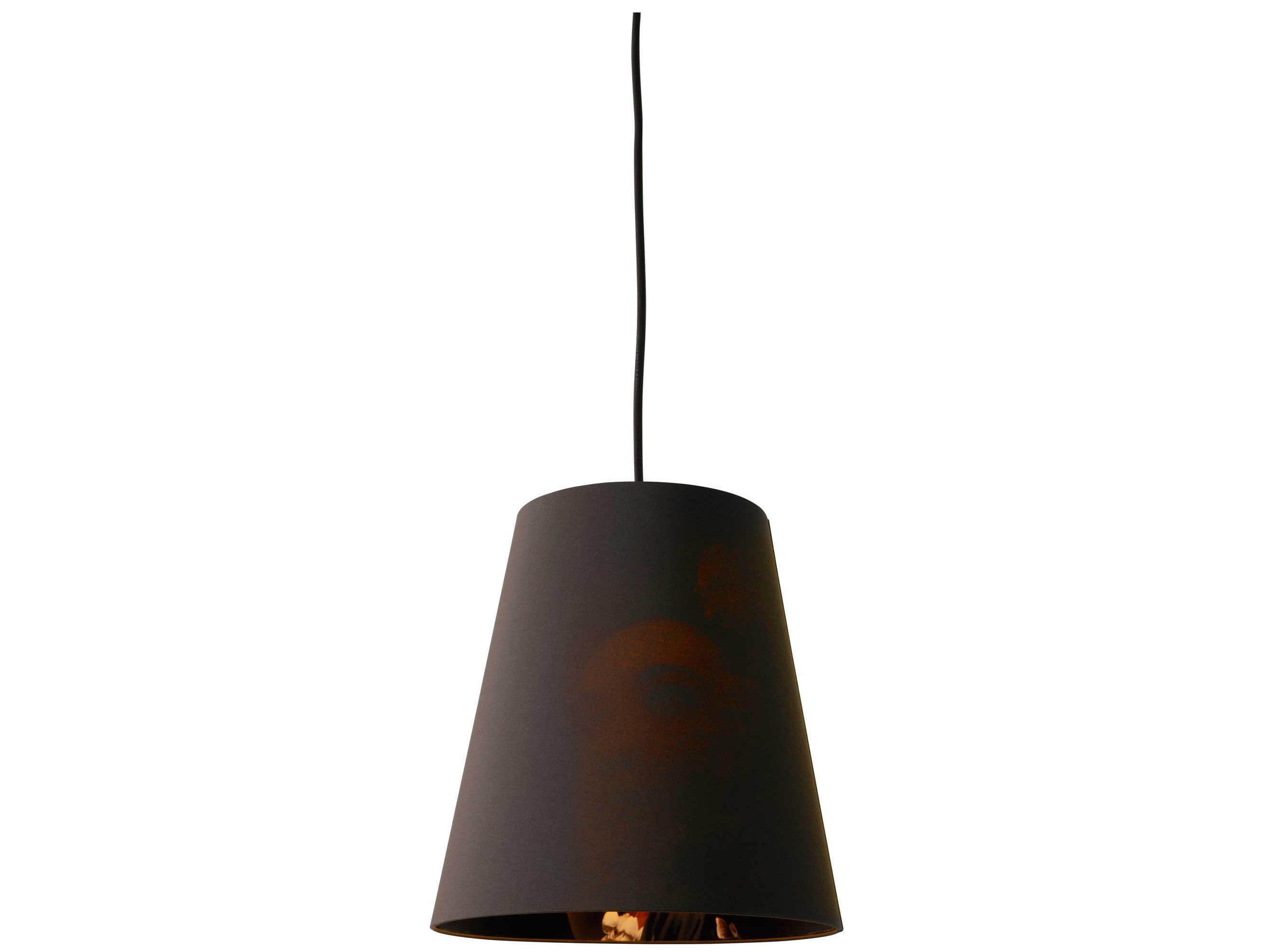 Karman Cupido 1-Light Charcoal Grey Drum Mini Pendant