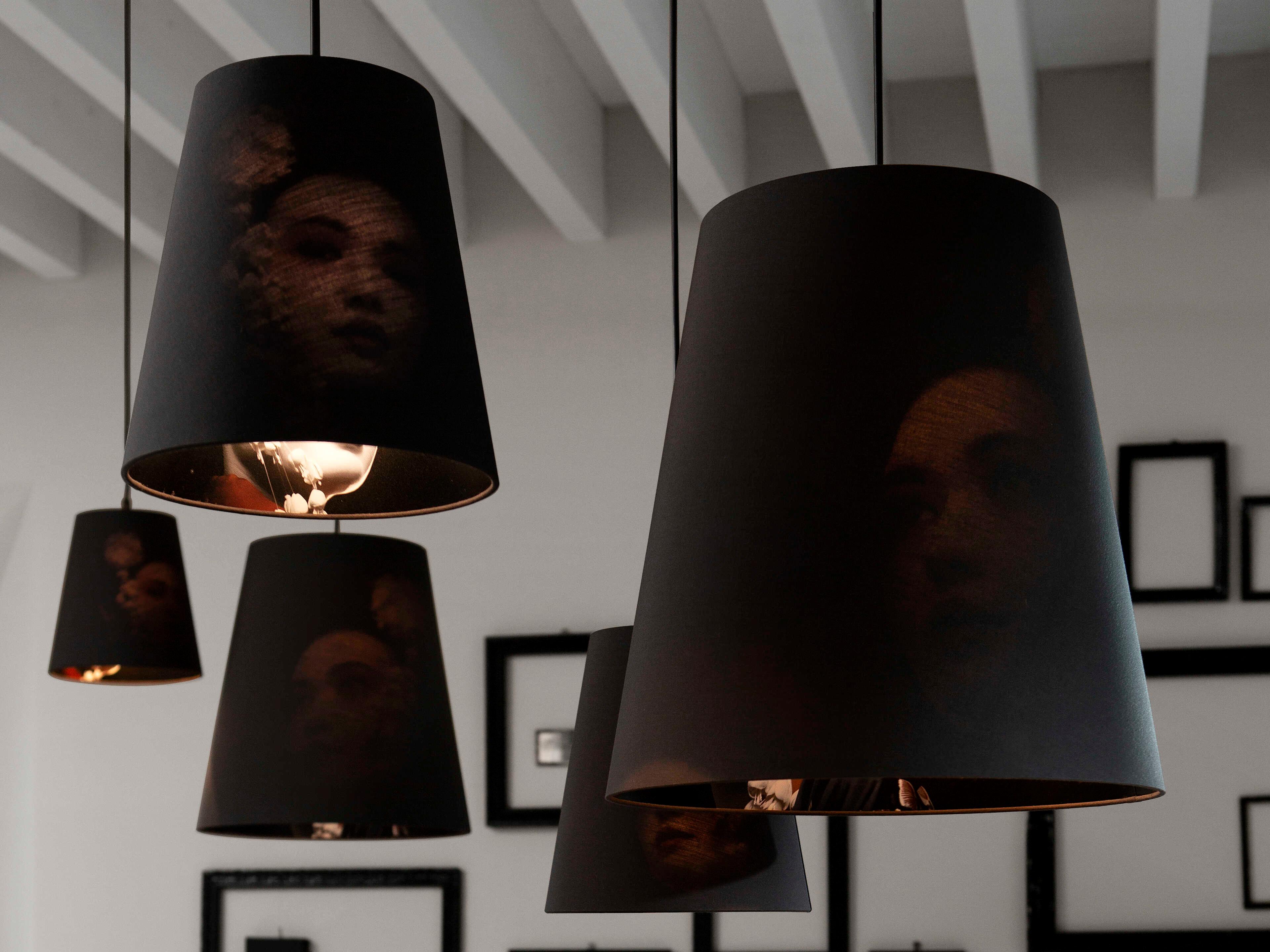 Karman Cupido 1-Light Charcoal Grey Drum Mini Pendant