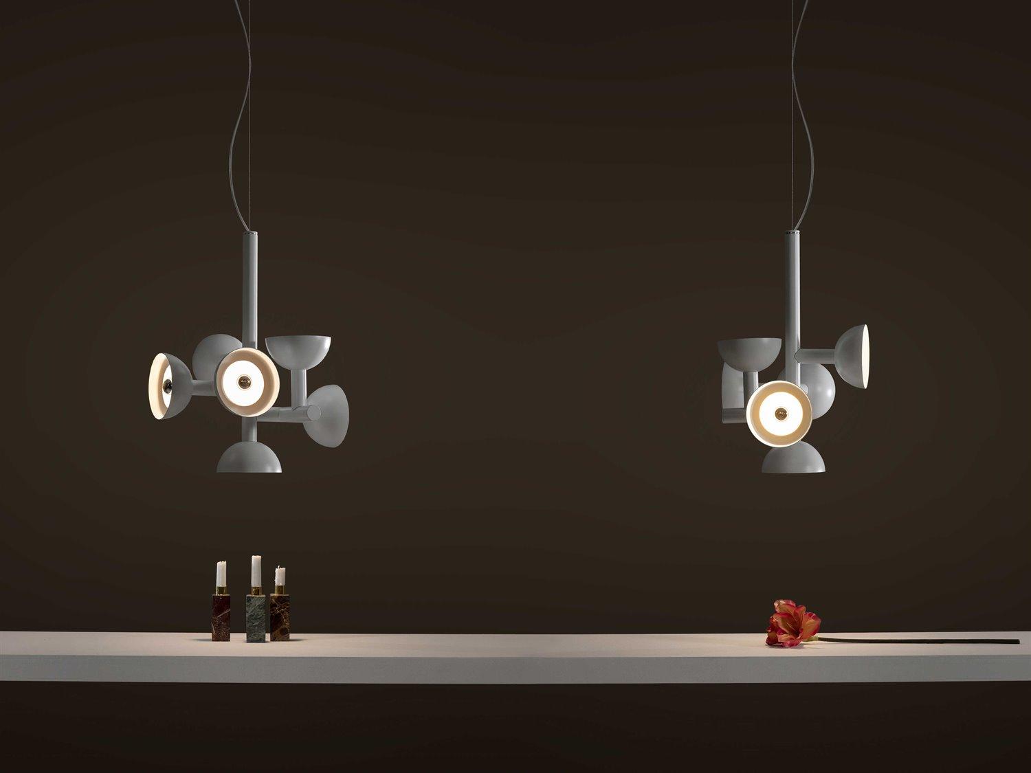 Karman Sibilla 6-Light White Geometric Chandelier