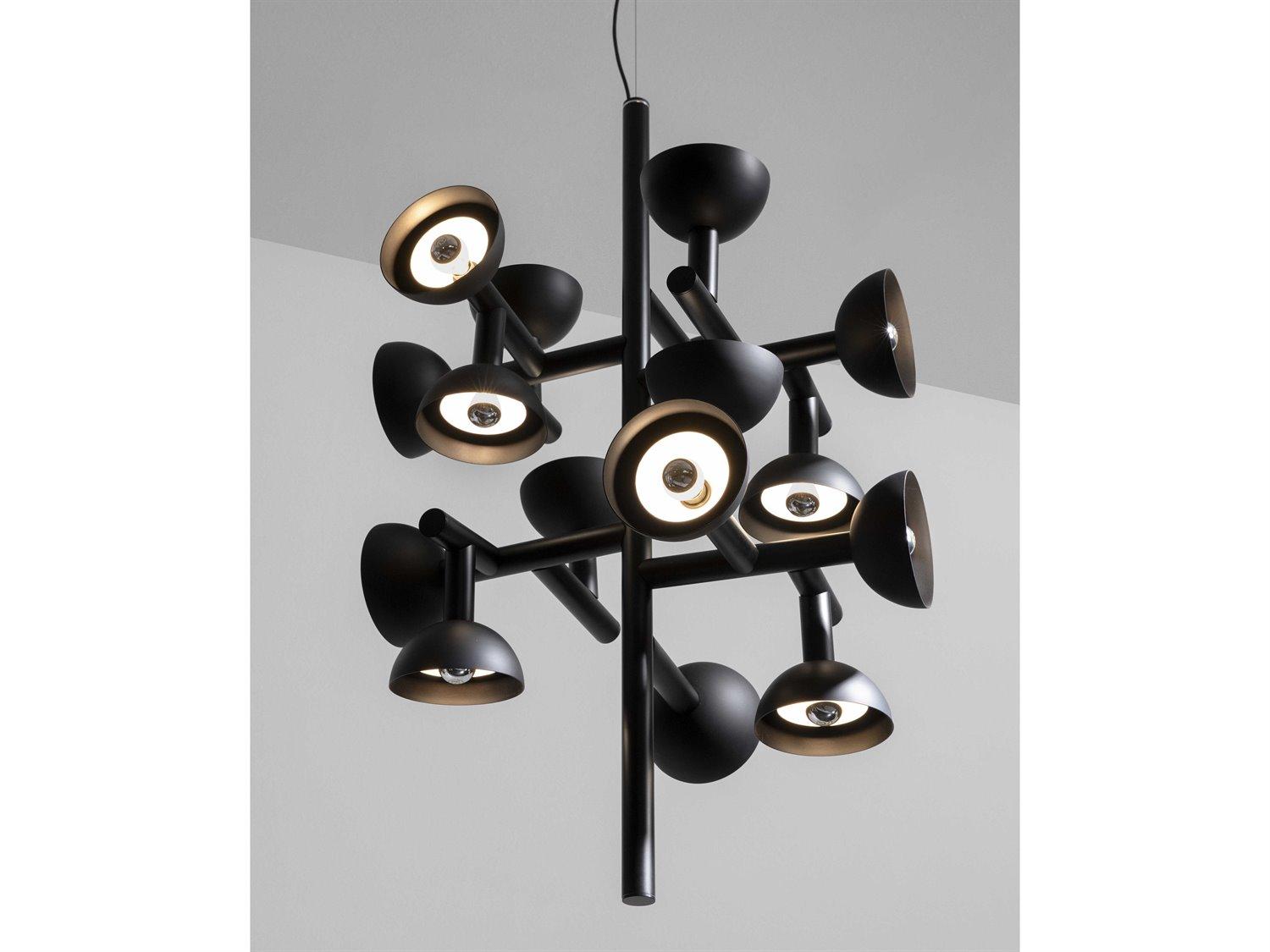 Karman Sibilla 16-Light Black Geometric Chandelier