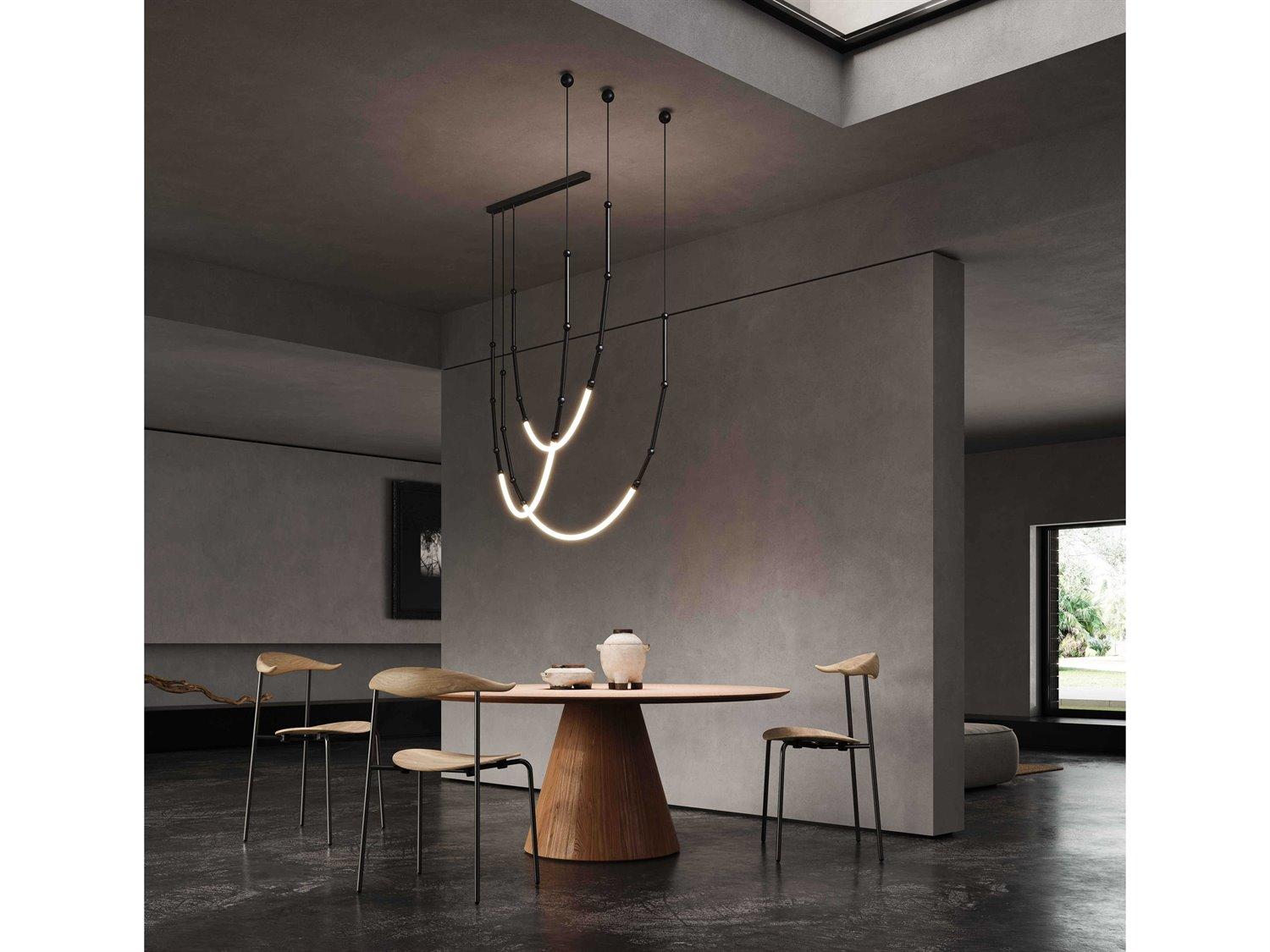Karman Leda 3-Light Matt Black Pendant