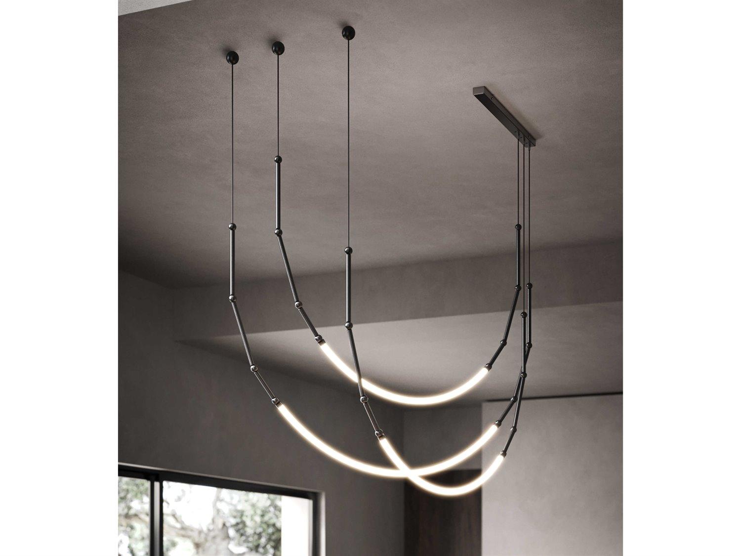 Karman Leda 3-Light Matt Black Pendant