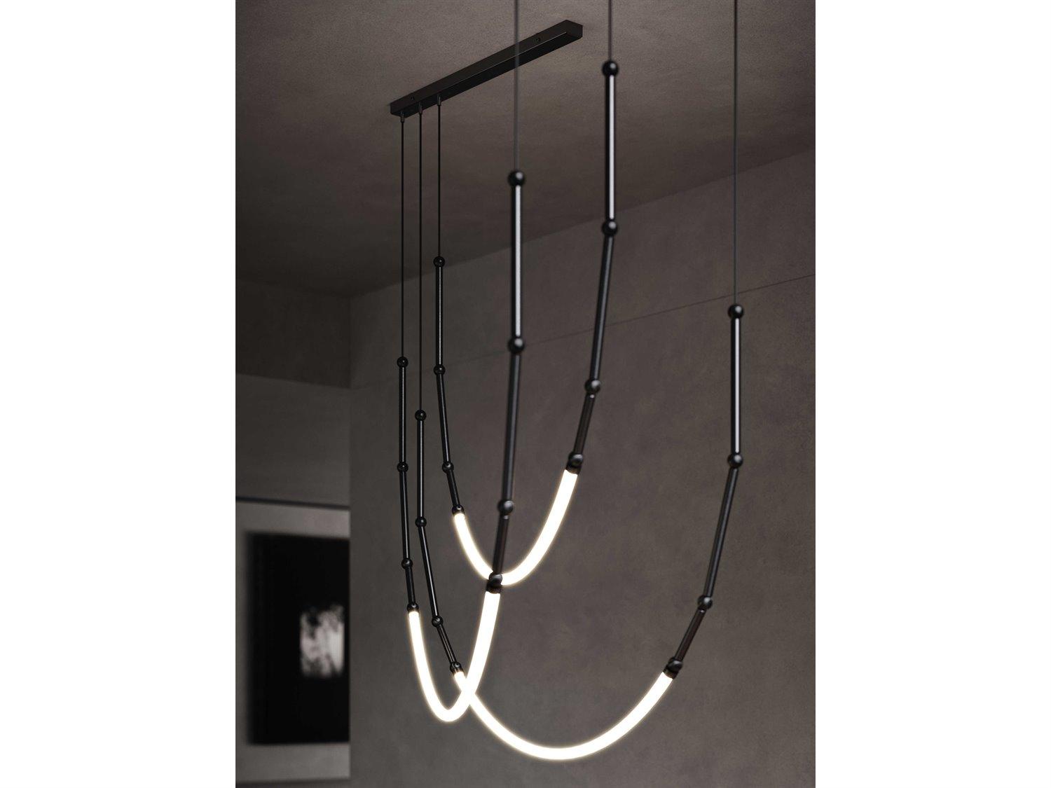 Karman Leda 3-Light Matt Black Pendant
