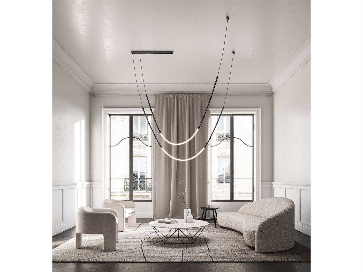 Karman Leda 2-Light Matt Black Pendant