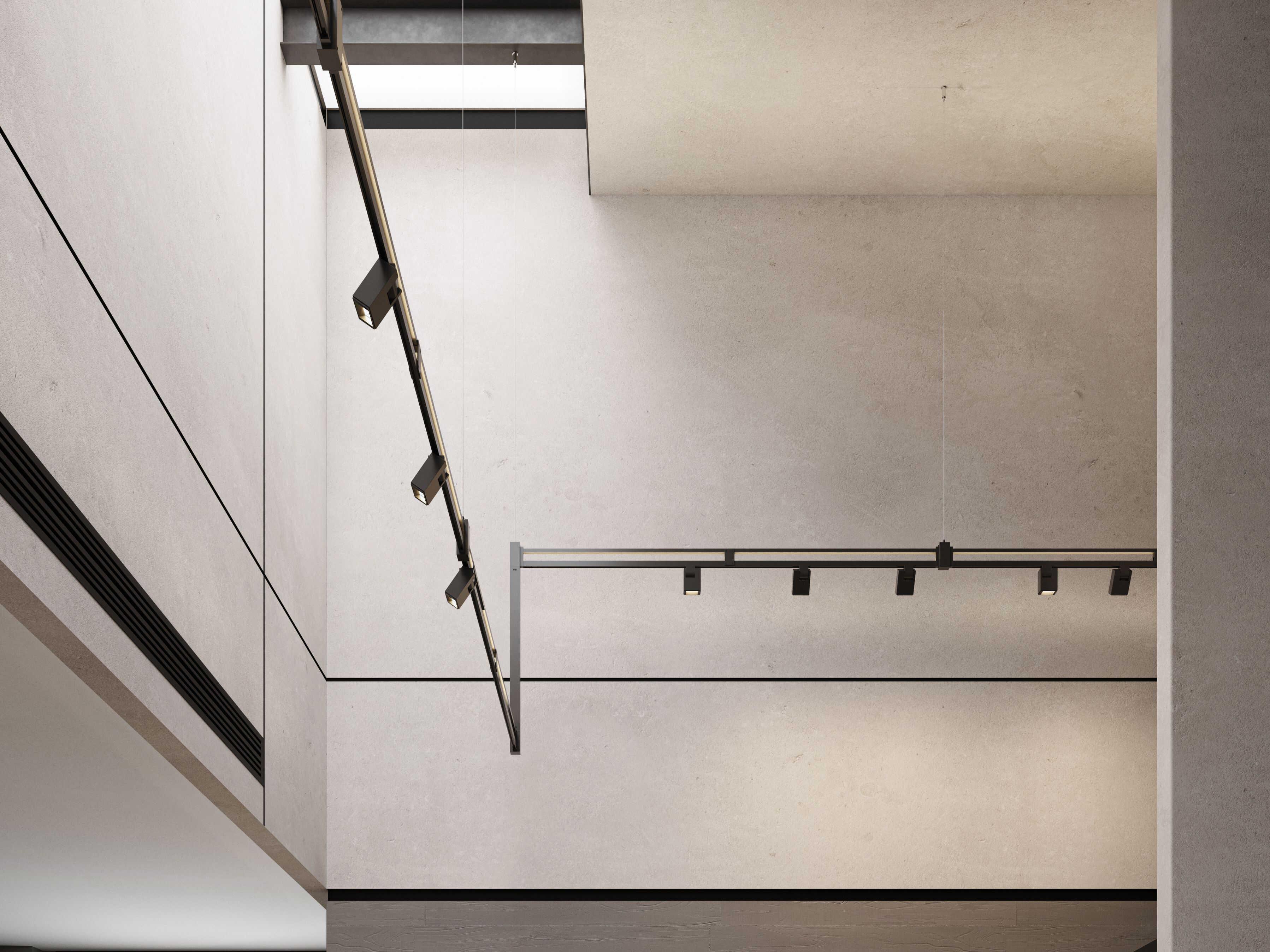 Karman Airtek One Matt Black Linear Island Pendant