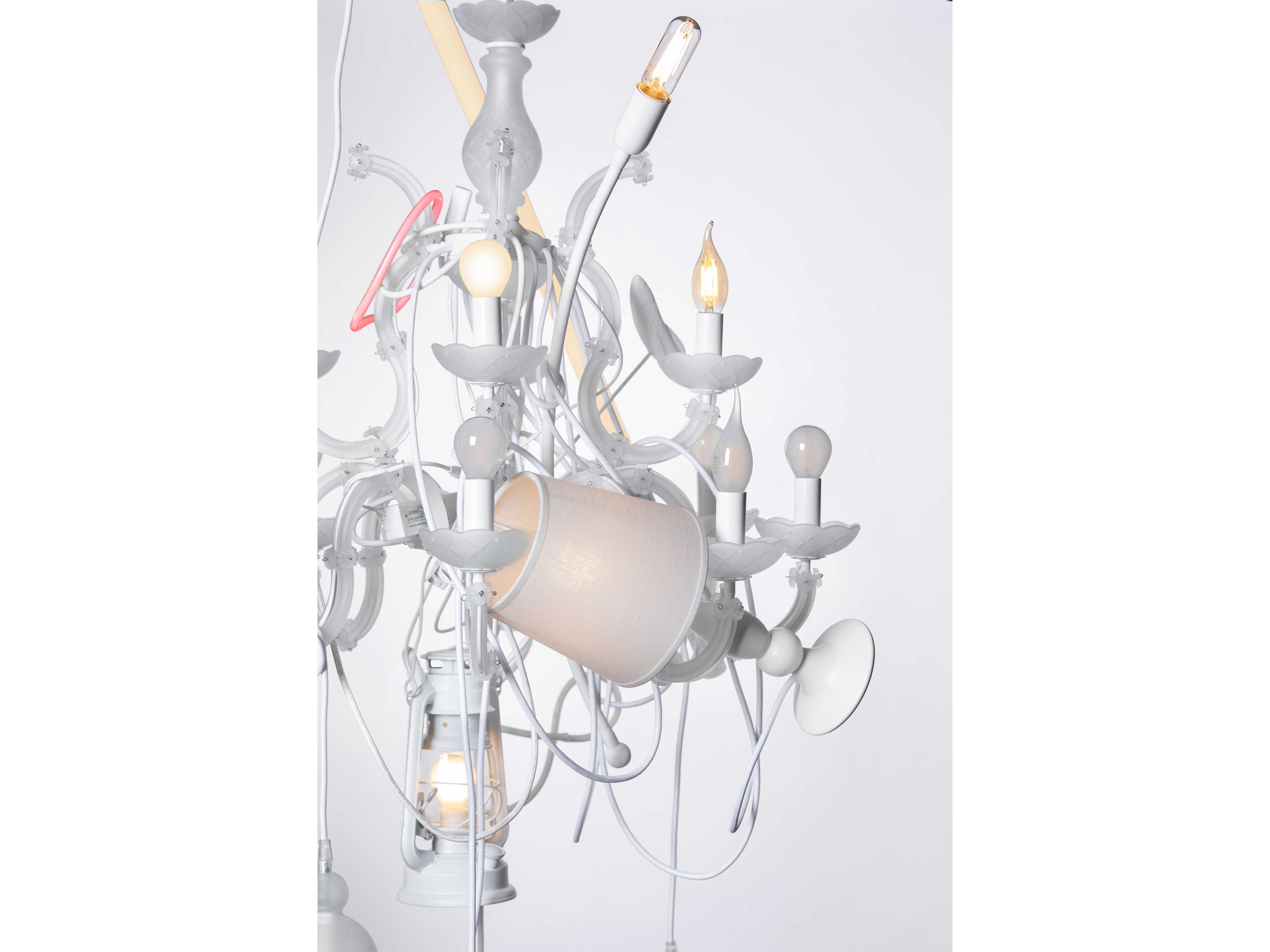 Karman Beautiful Mess 21-Light Matte White Chandelier