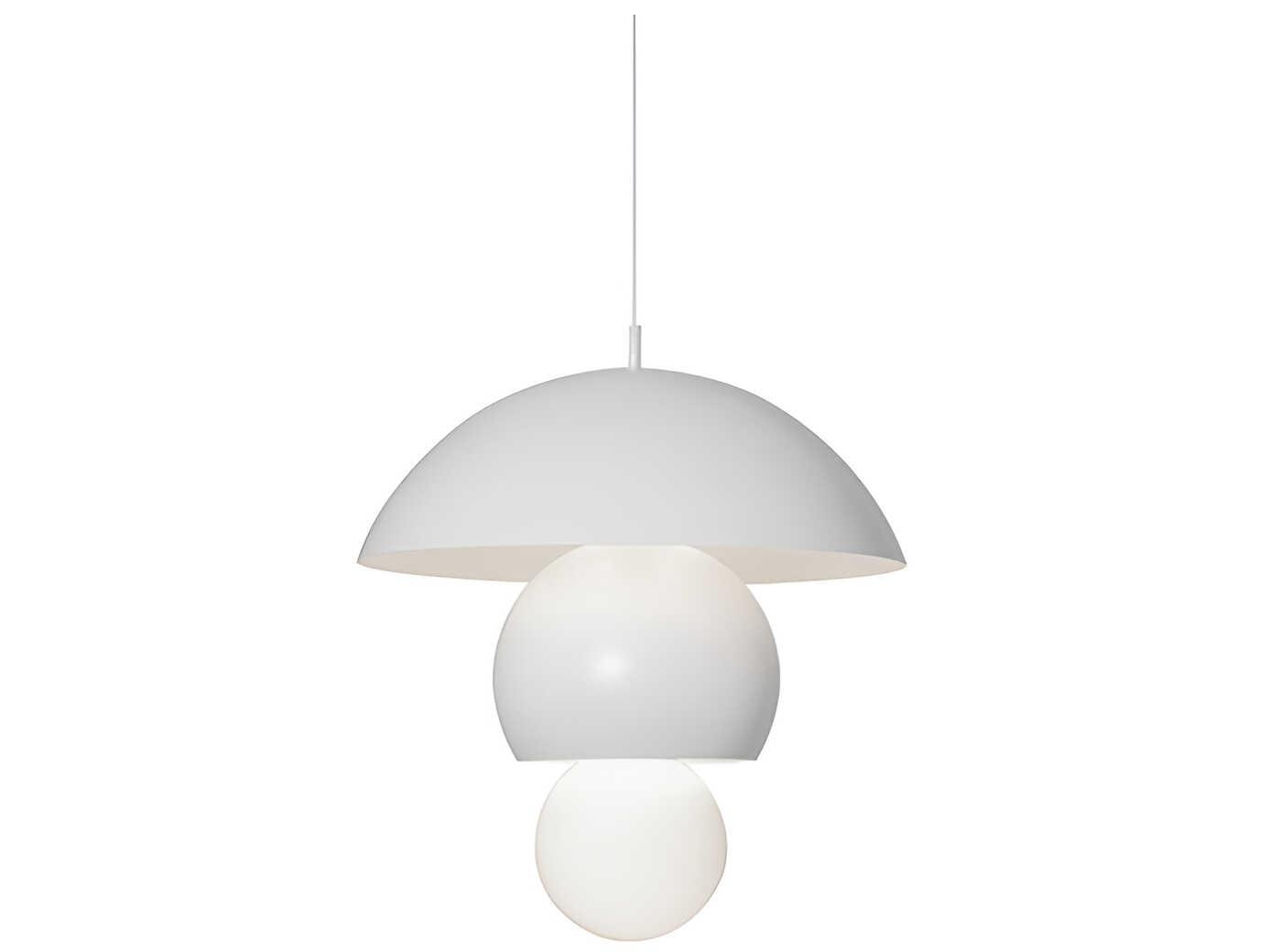 Karman Triluna 8-Light Matte White Dome Geometric Pendant