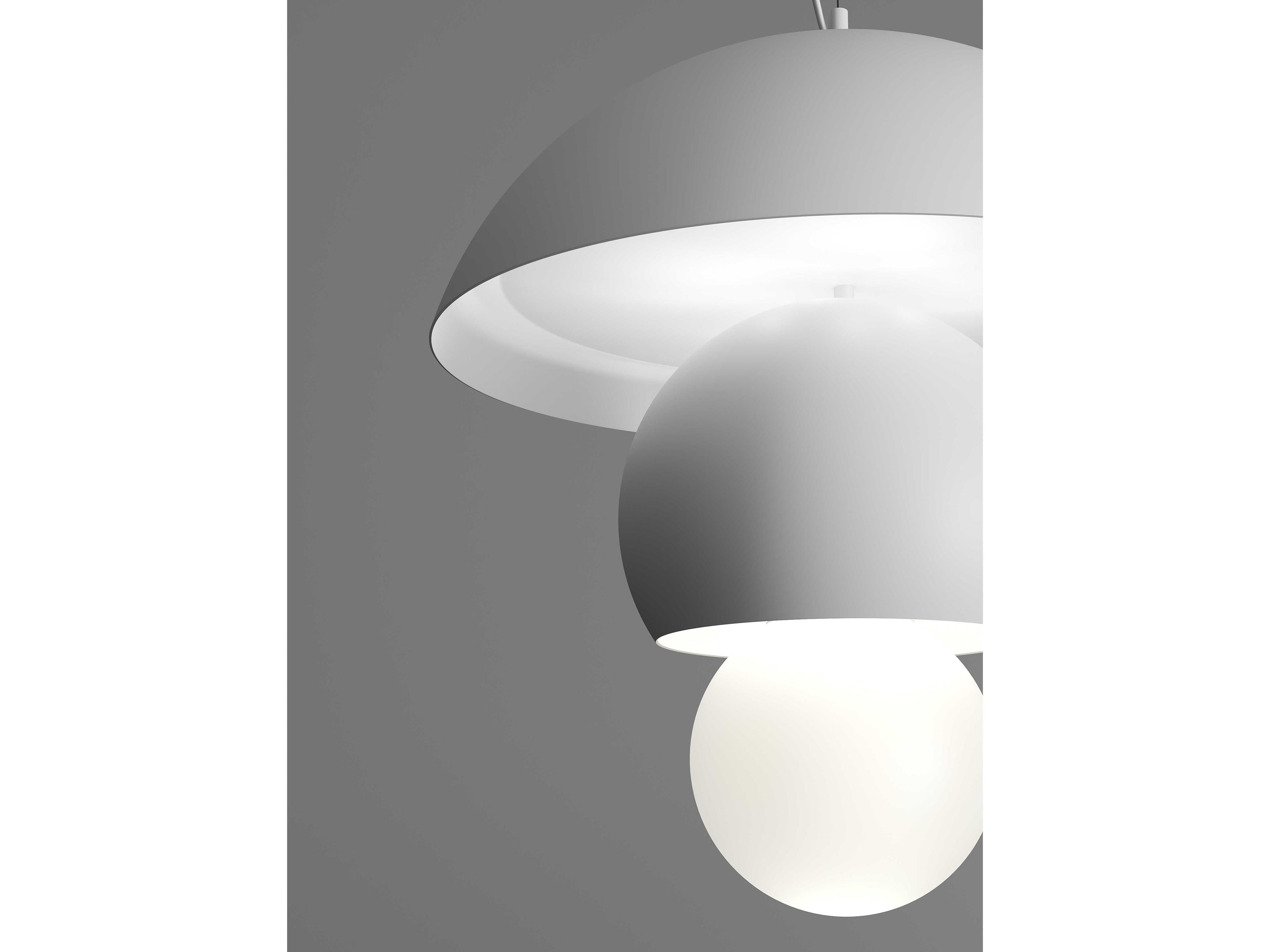 Karman Triluna 8-Light Matte White Dome Geometric Pendant