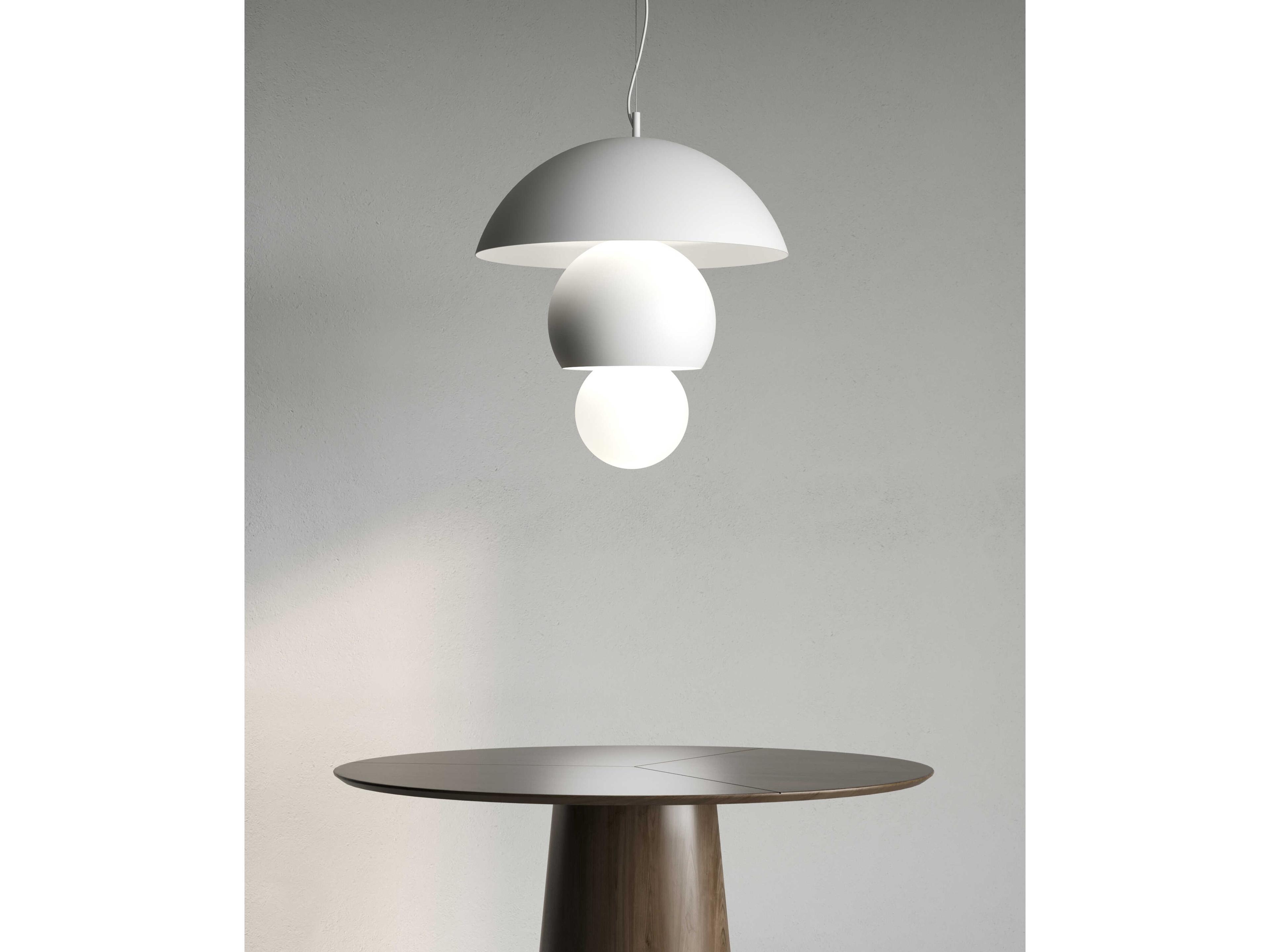 Karman Triluna 8-Light Matte White Dome Geometric Pendant