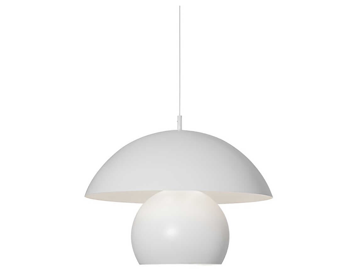 Karman Triluna 7-Light Matte White Dome Geometric Pendant
