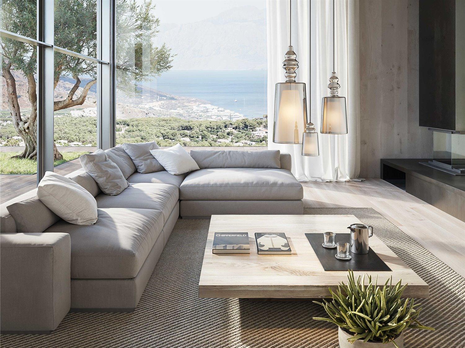 Karman Alibaglass 1-Light Chrome Cylinder Mini Pendant