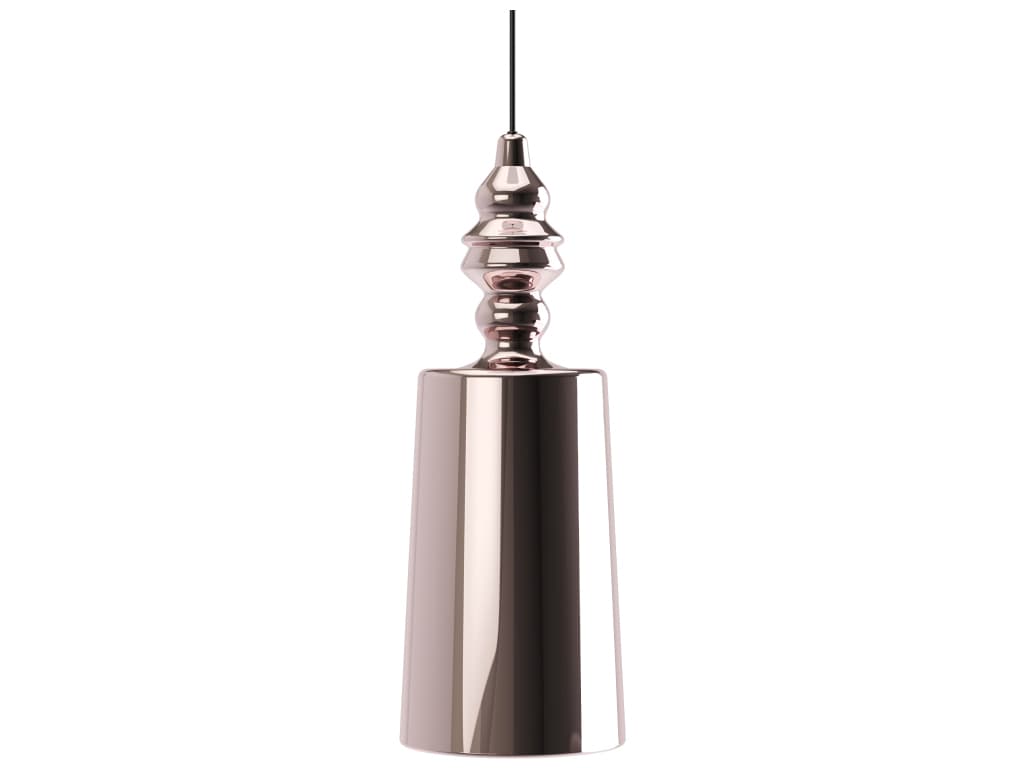 Karman Alibaglass 1-Light Gold Pink Cylinder Mini Pendant