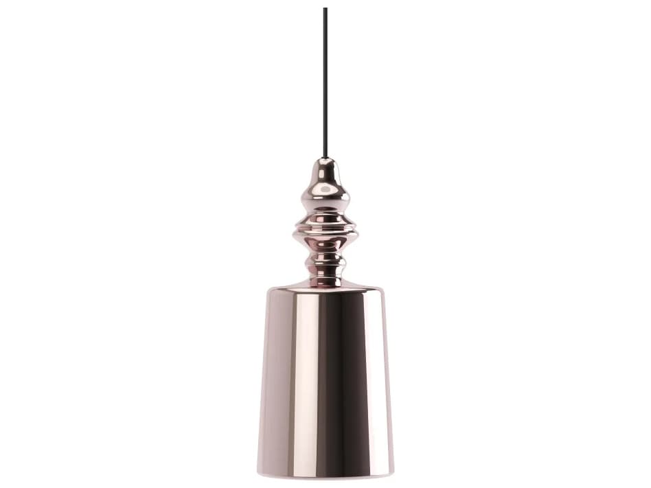 Karman Alibaglass 1-Light Gold Pink Cylinder Mini Pendant