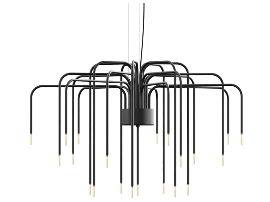Karman Boom 22-Light White Satin Black Linear Pendant