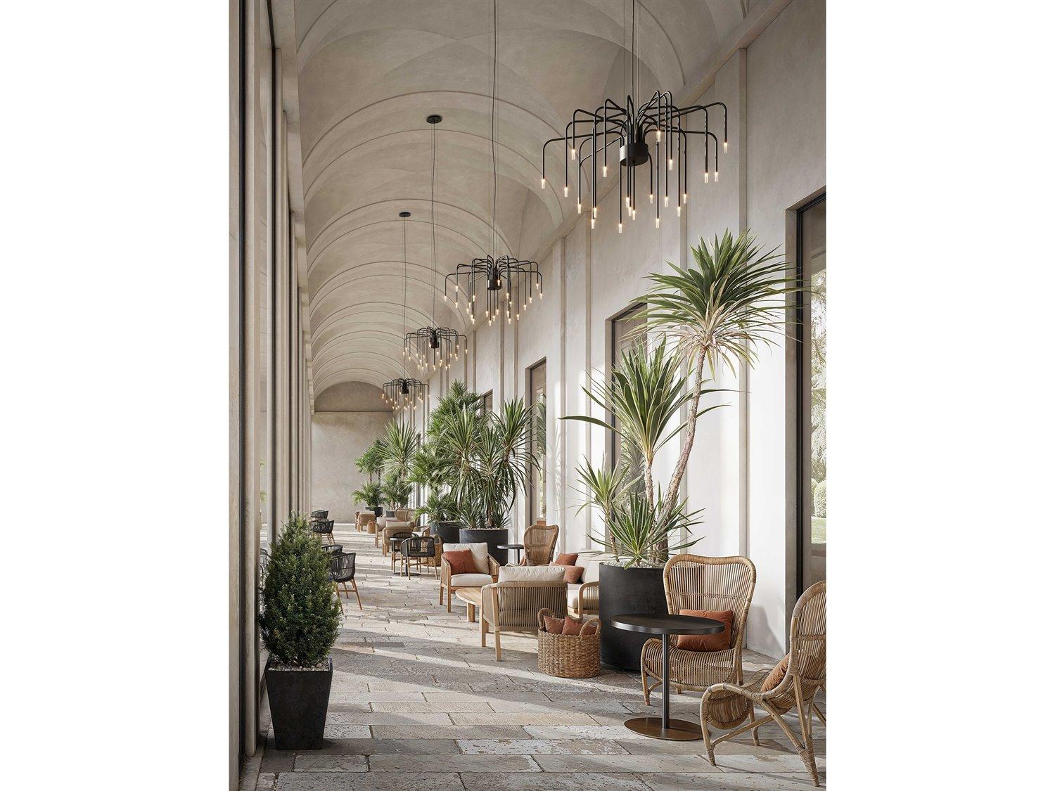 Karman Boom 22-Light White Satin Black Linear Pendant