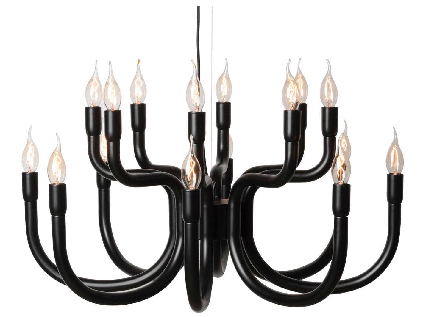 Karman Snoob 16-Light Black Chandelier