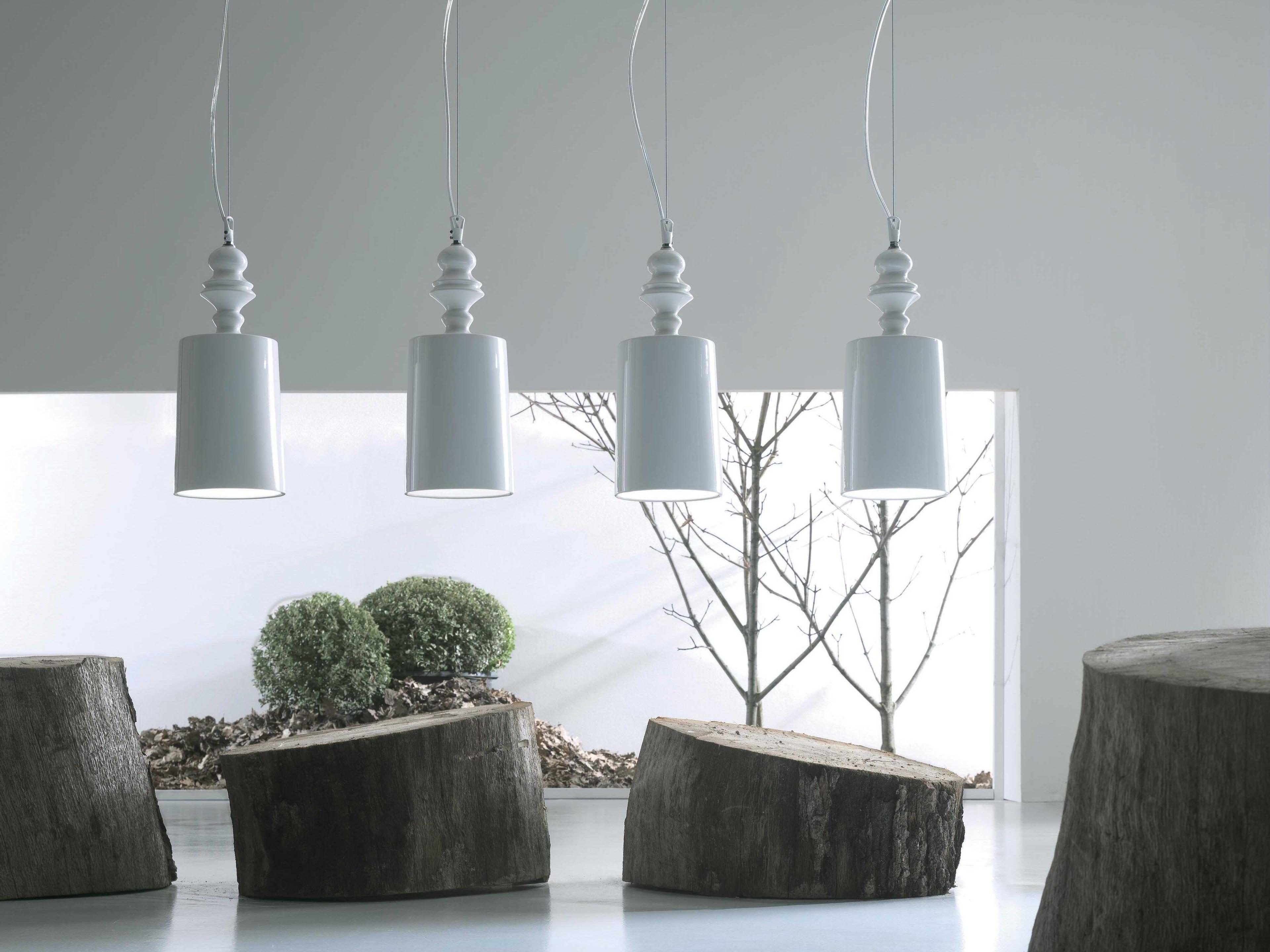 Karman Ali E Baba 1-Light Glossy White Cylinder Pendant