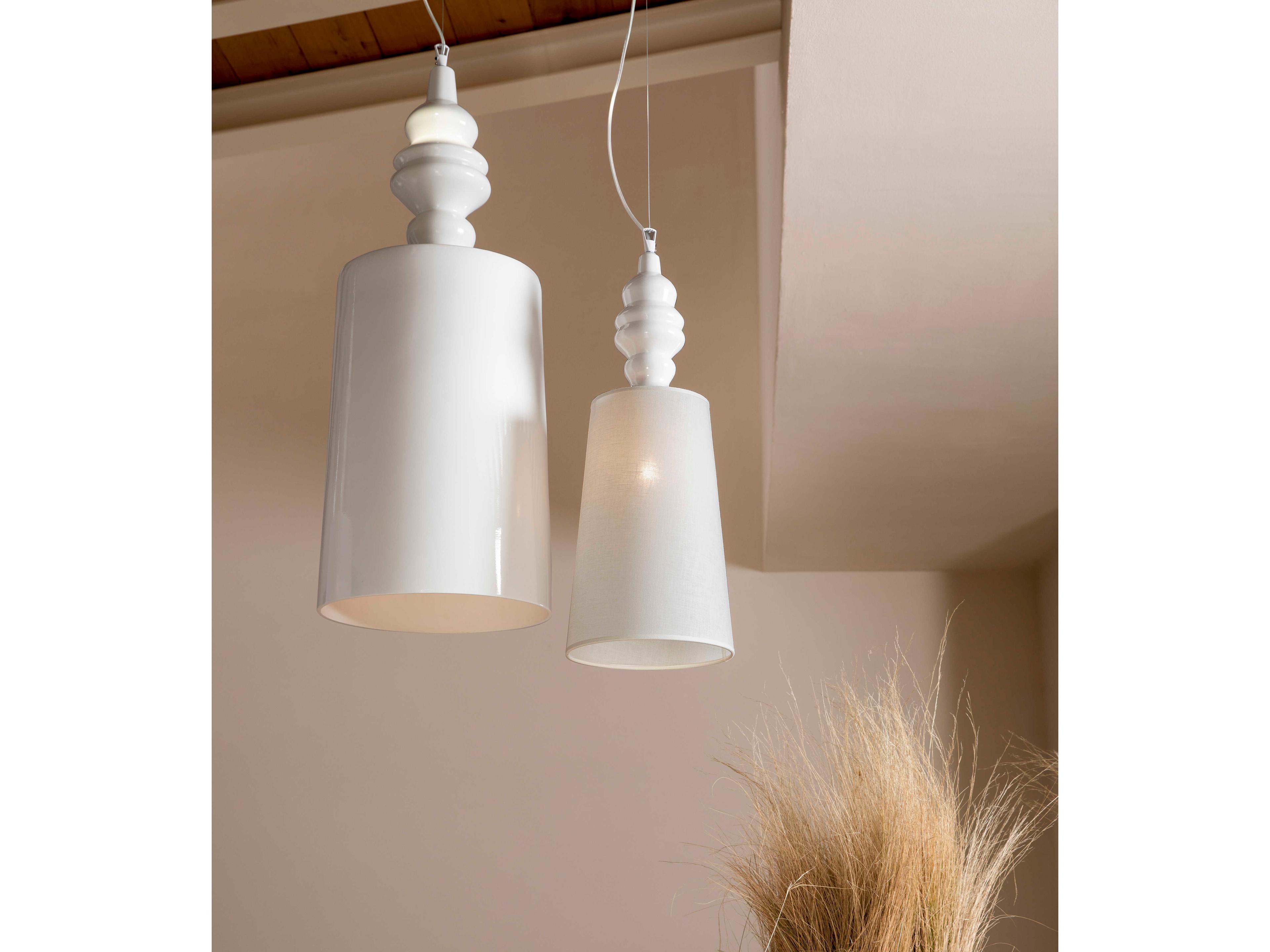 Karman Ali E Baba 1-Light White Cylinder Mini Pendant