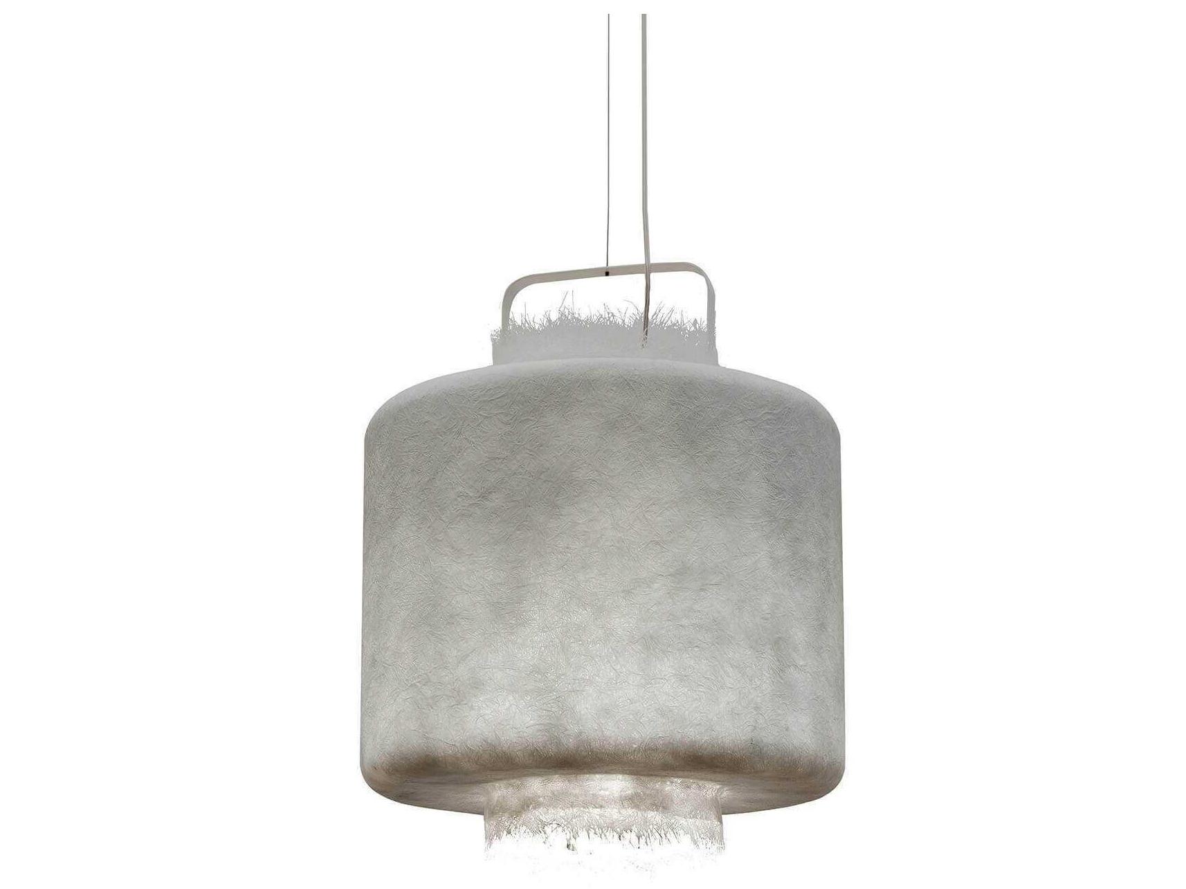 Karman Kimono 1-Light White Drum Pendant