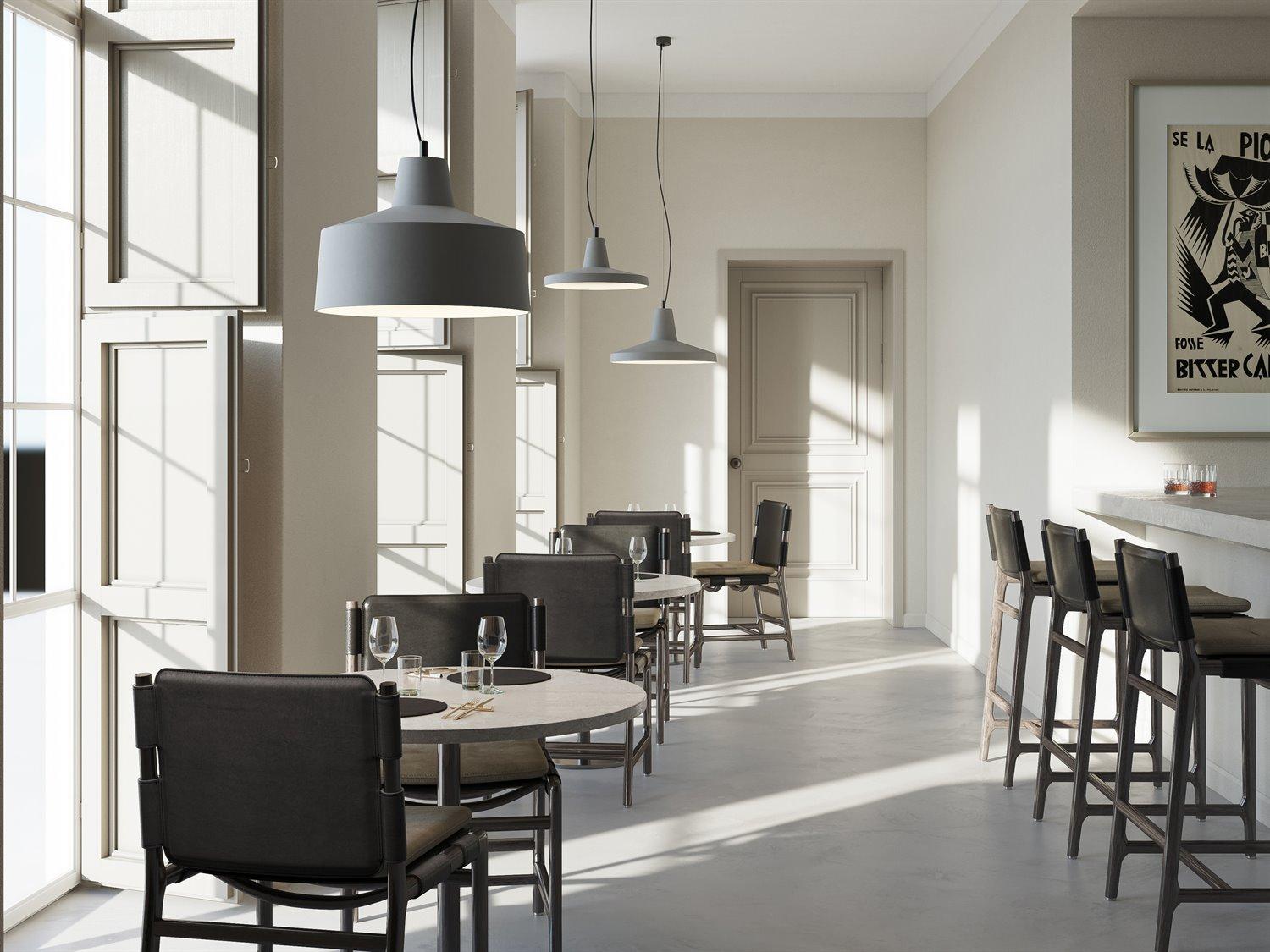 Karman Gangster 1-Light Matt Grey Bowl Pendant