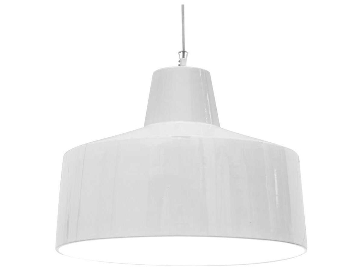 Karman Gangster 1-Light White Drum Pendant
