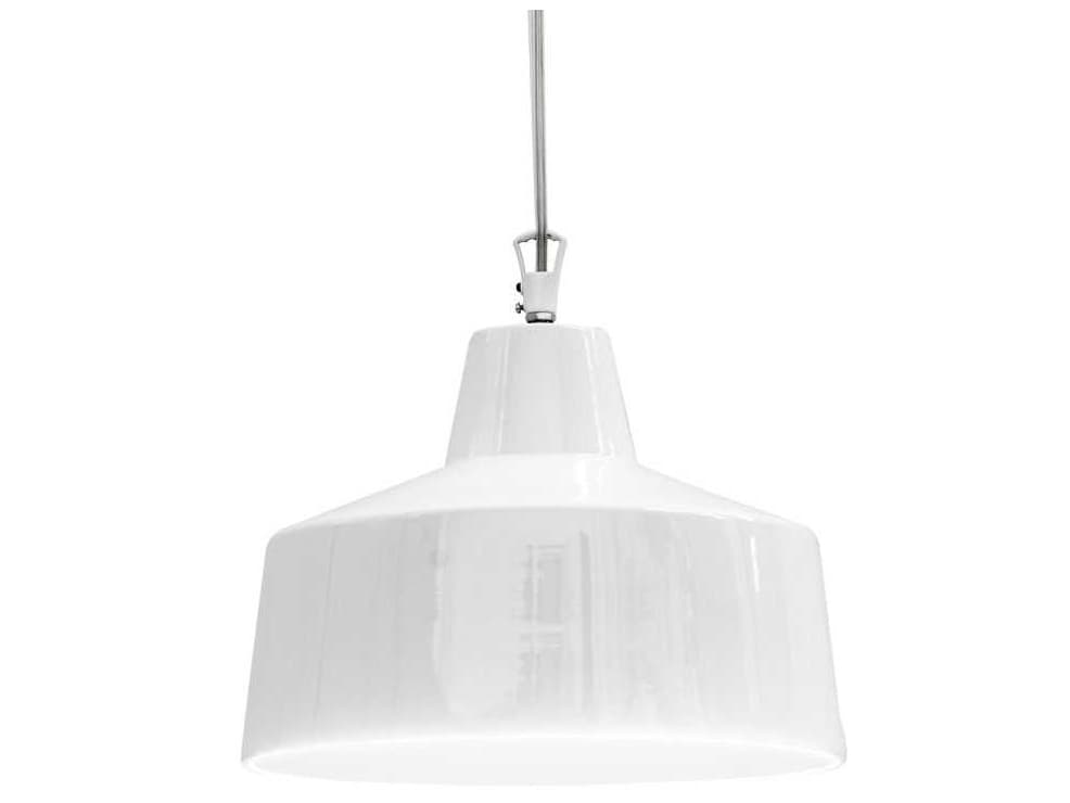 Karman Gangster 1-Light White Drum Mini Pendant