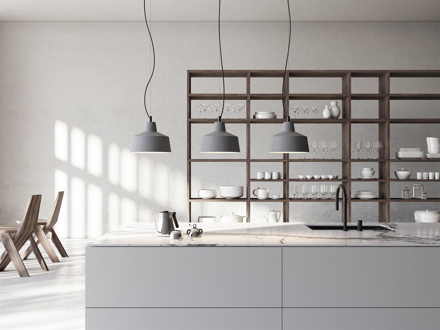 Karman Gangster 1-Light Matt Grey Bowl Mini Pendant