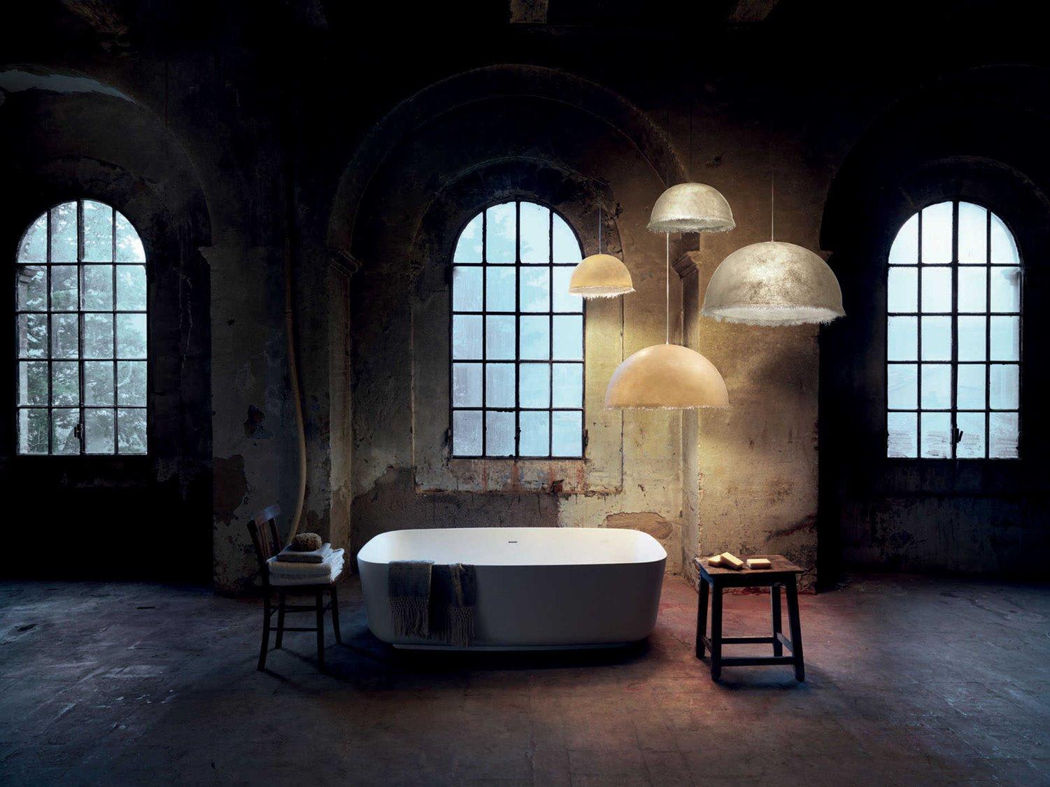 Karman Plancton 1-Light White Dome Pendant